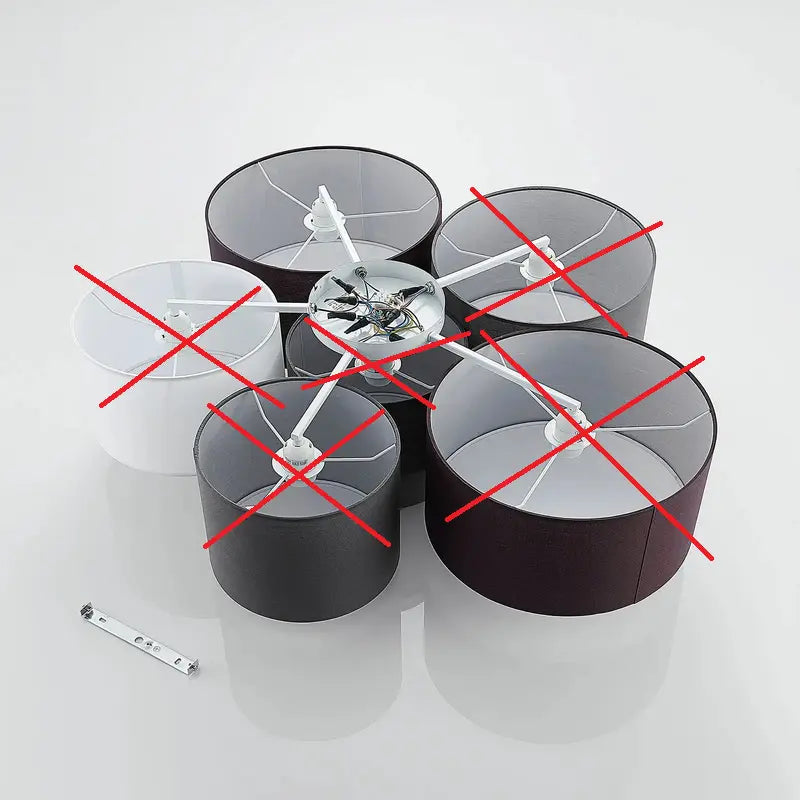 B-Ware Lindby Laurenz Deckenlampe Deckenleuchte 6 Flg E27 Grau Braun Siehe Text/Foto - 4251096563245