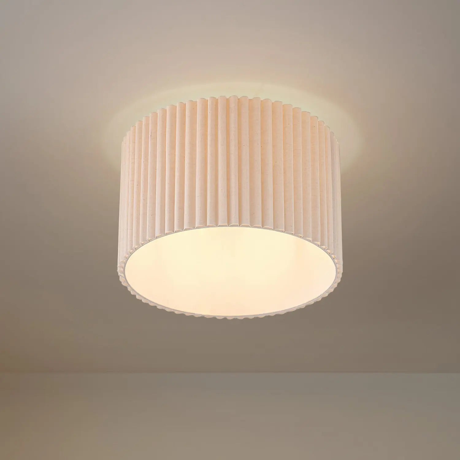 B-Ware Lindby Deckenleuchte Lampe Beleuchtung Leinen Cremefarben ø 45 Cm Libbie329 - 4255830903663