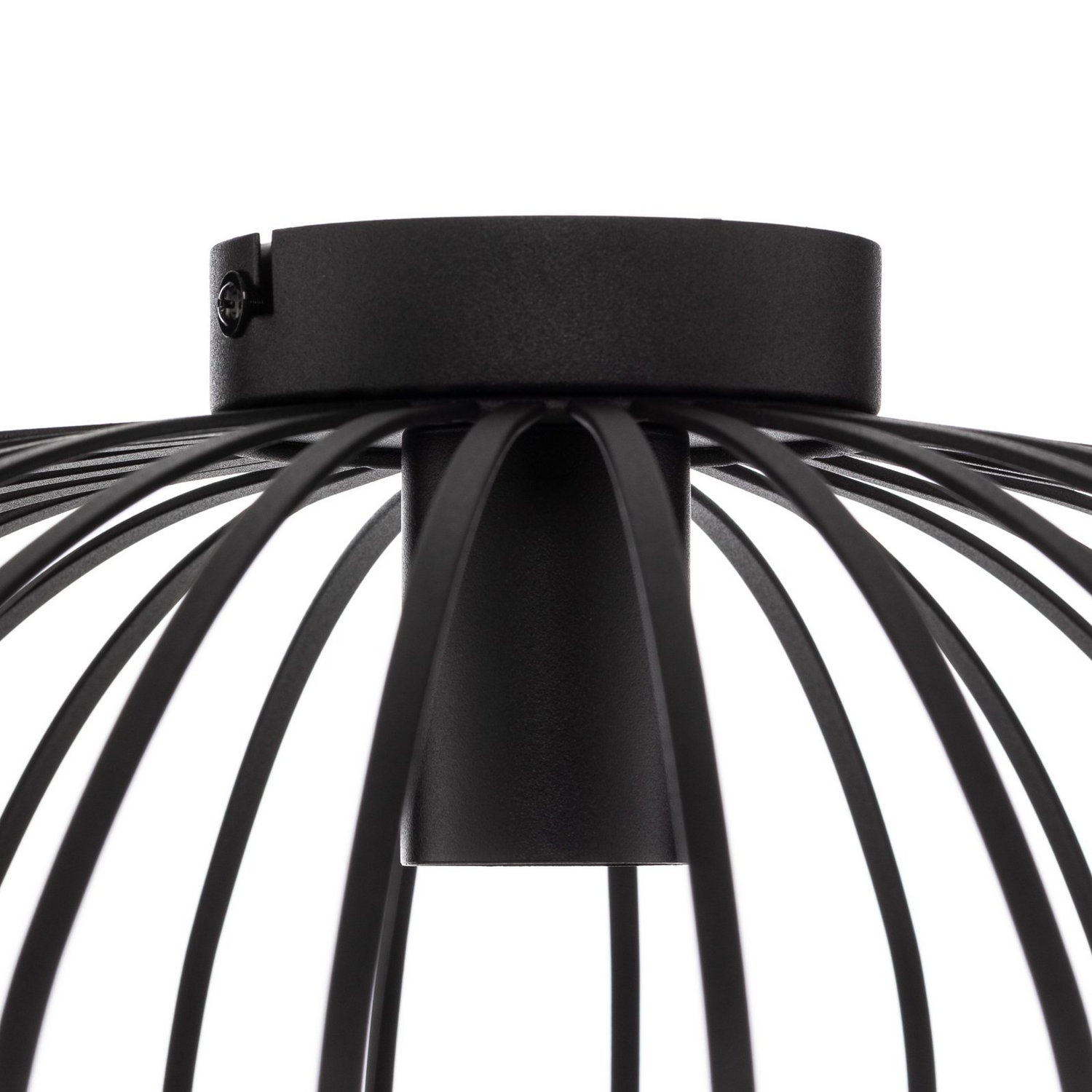 B-Ware Lindby Deckenleuchte Maivi Schwarz 50 Cm Eisen Käfig Deckenlampe Lampe Leuchte