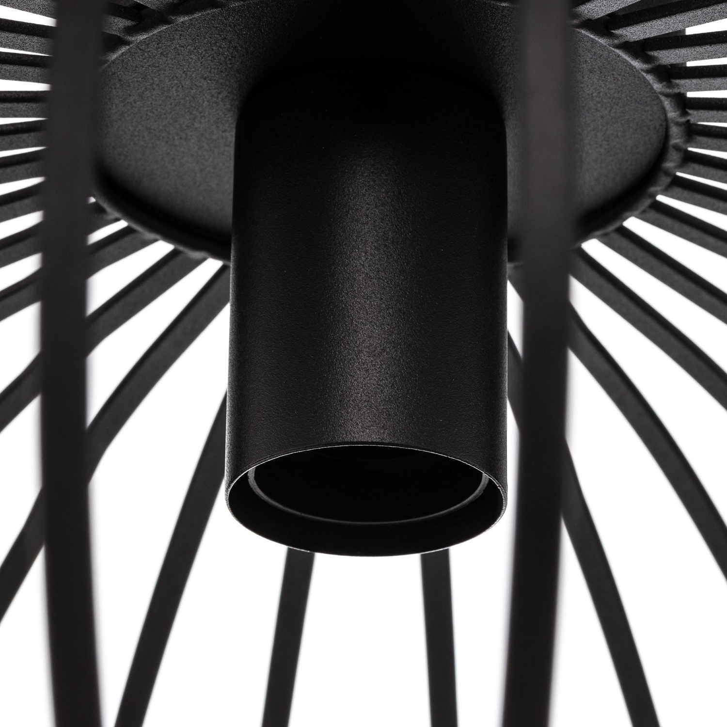 B-Ware Lindby Deckenleuchte Maivi Schwarz 50 Cm Eisen Käfig Deckenlampe Lampe Leuchte