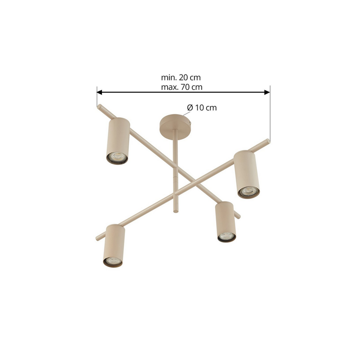 Lindby Deckenleuchte Lampe Marilou Beige 4 Flammig Deckenbeleuchtung B-Ware