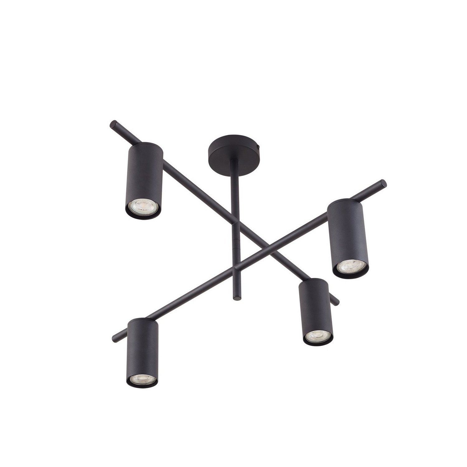 B-Ware Lindby Deckenleuchte Lampe Beleuchtung Marilou Schwarz 4 Flammig ø 70cm649
