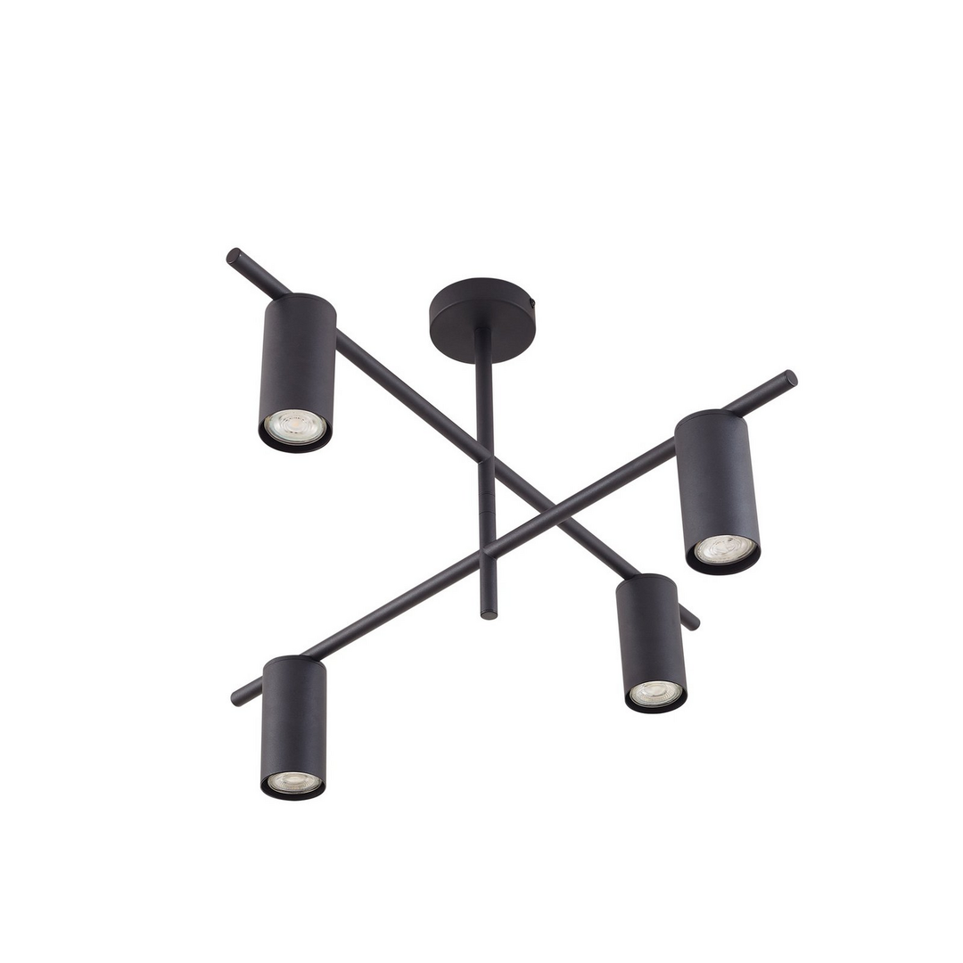 Lindby Deckenleuchte Lampe Beleuchtung Marilou Schwarz 4 Flammig ø 70cm B-Ware