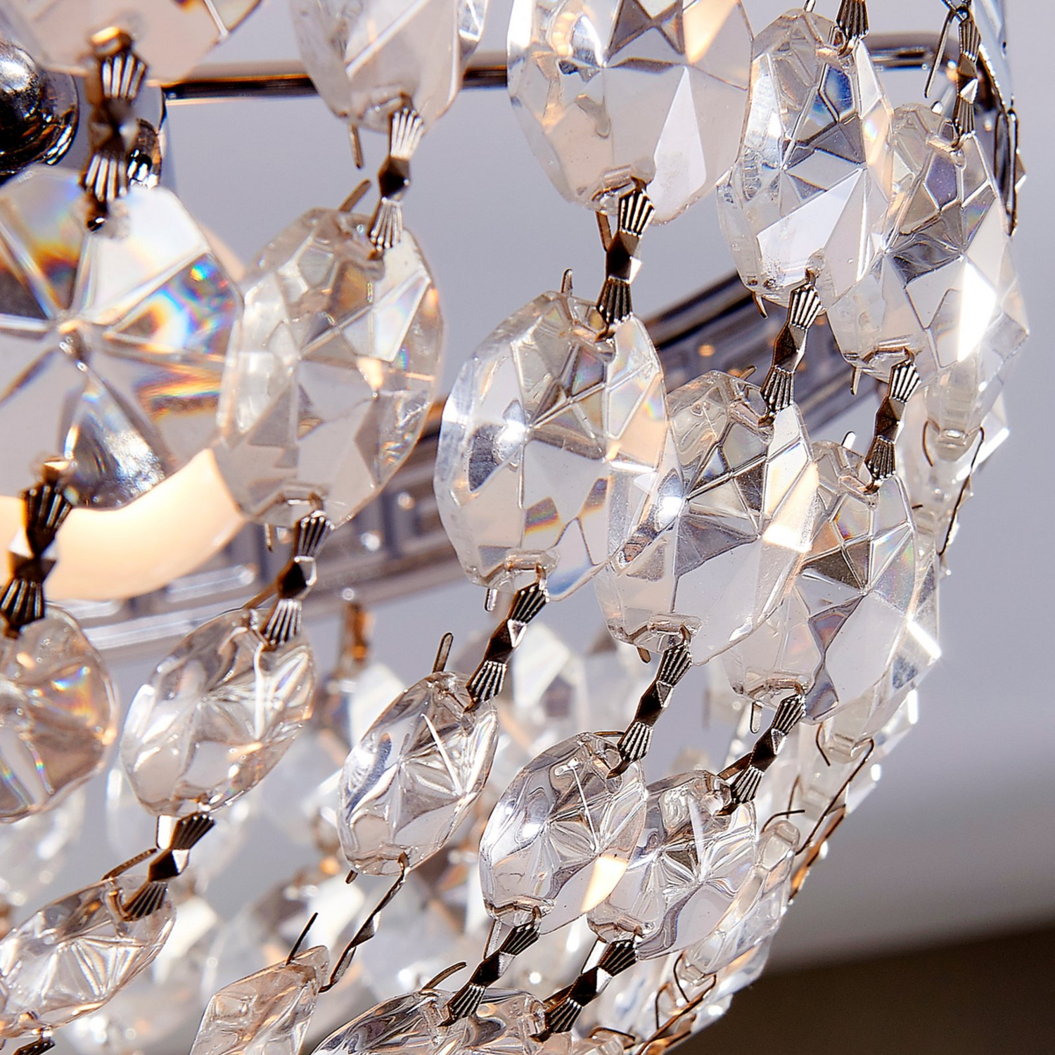 B-Ware Lindby Kristall Deckenlampe Mondrian Wohnzimmerleuchte Kronleuchter Hängelampe