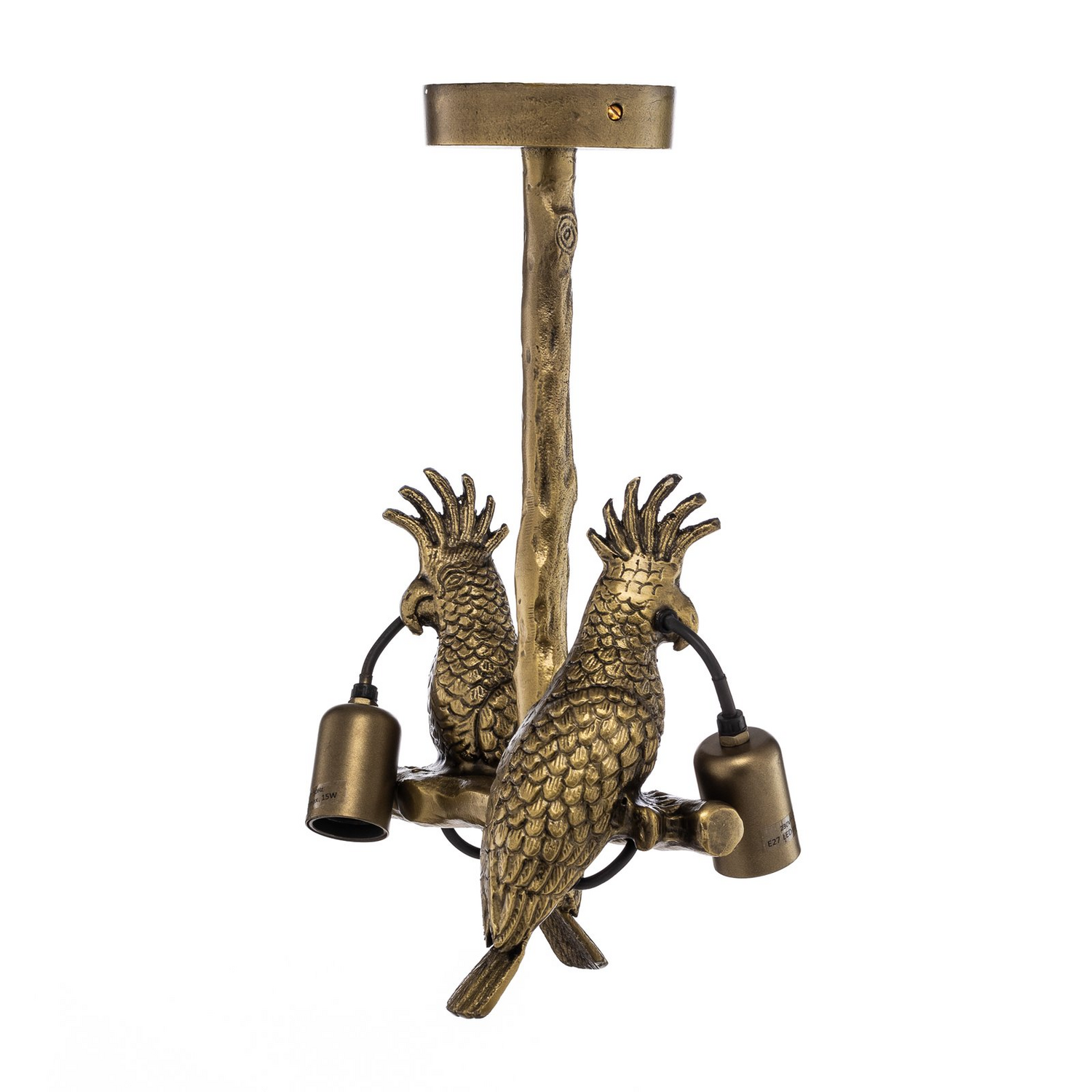 B-Ware Lindby Deckenleuchte Lampe Nirvathia Papageien Messingfarben E27 Austauschbar