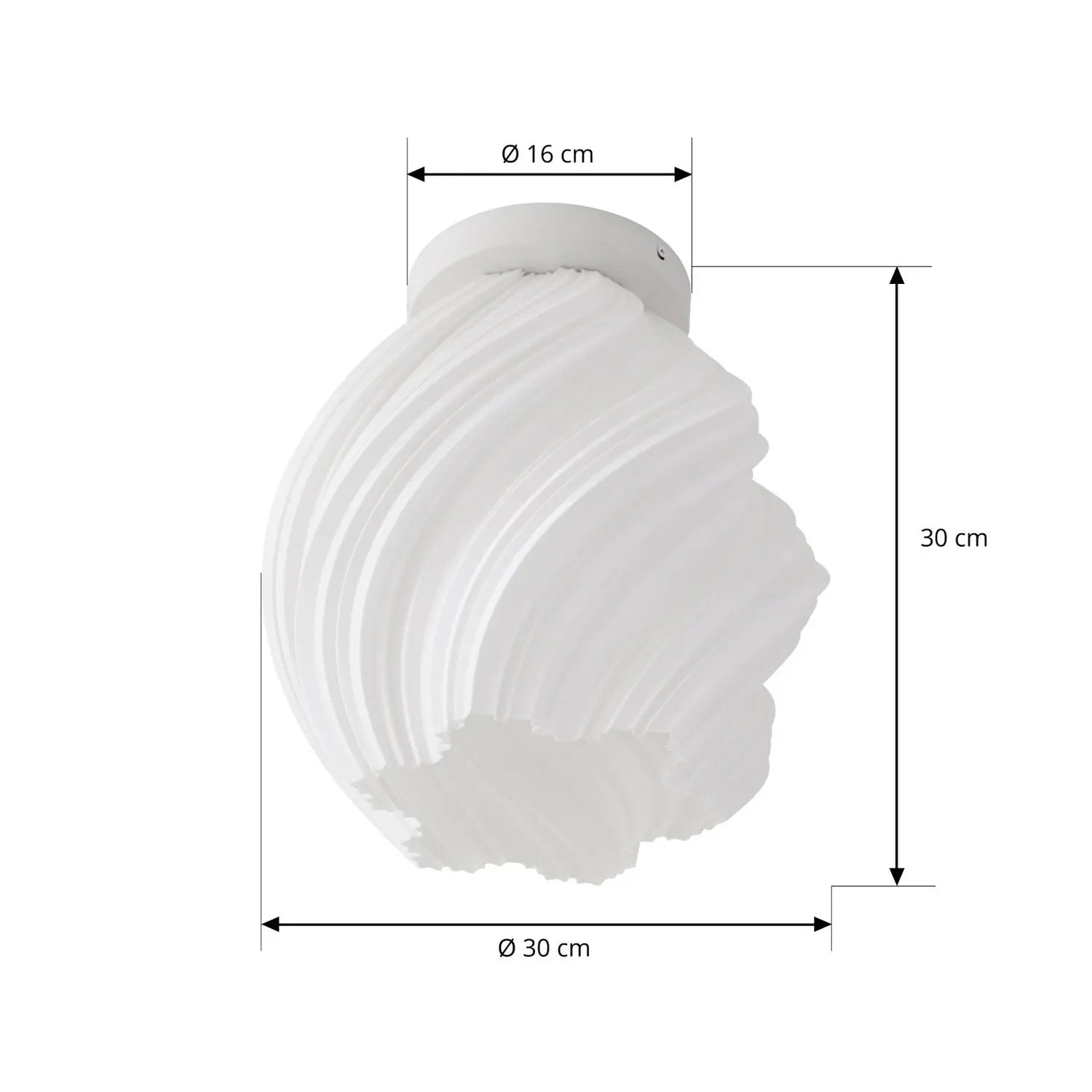 B-Ware Lindby Deckenleuchte Lampe Nuvia Weiß 3 D Druck Höhe 32 Cm Beleuchtung - 4255830901294