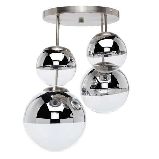 B-Ware Lindby Deckenleuchte Deckenlampe Ravena Kugeln Klar Chrom Nickel Matt E27 Led675 - 4251096551136