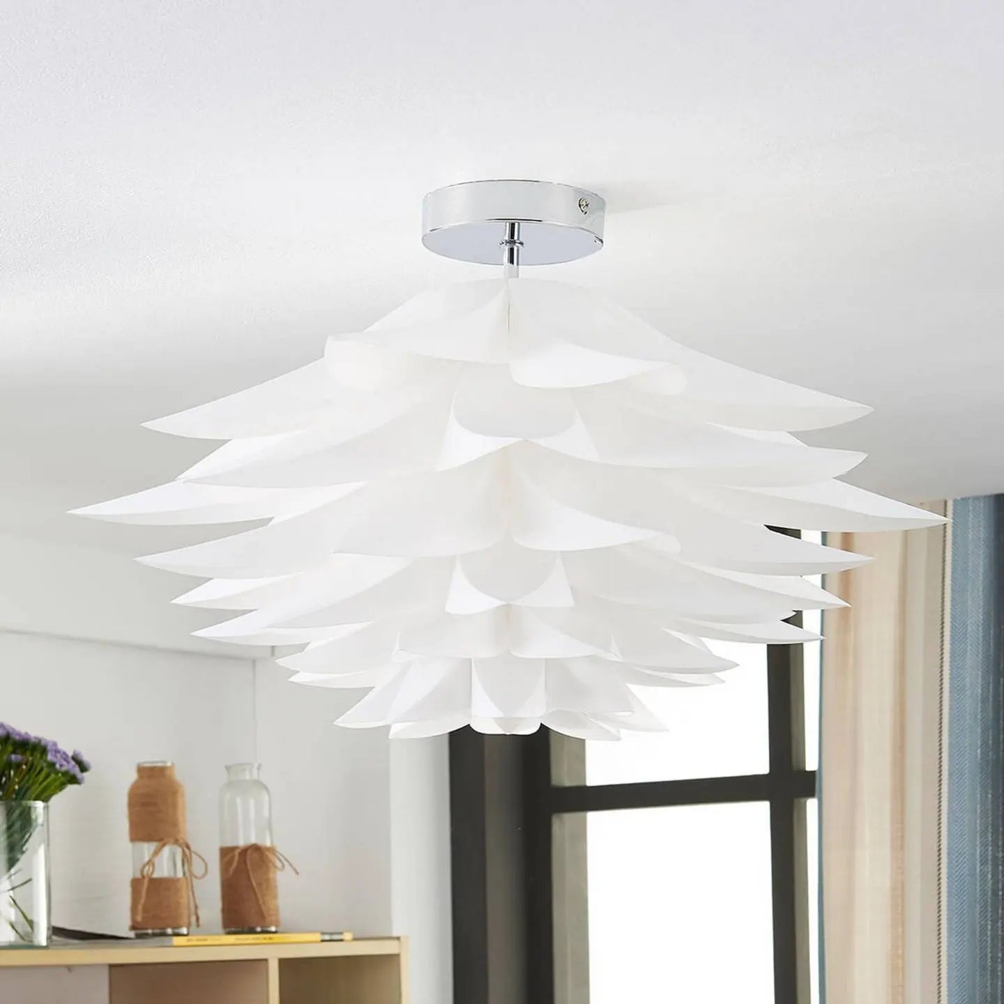 B-Ware Lindby Deckenleuchte Rimon Deckenlampe Lampe Leuchte Wohnzimmer In Blütenform
