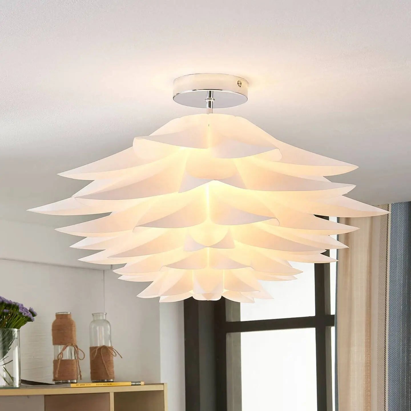 B-Ware Lindby Deckenleuchte Rimon Deckenlampe Lampe Leuchte Wohnzimmer In Blütenform465 - 4251096529944