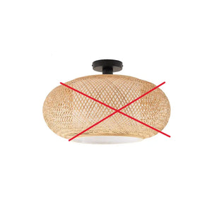 B-Ware Lindby Deckenleuchte Romaine Bambus natur Ø50cm Lampe Leuchte SIEHE TEXT/FOTO