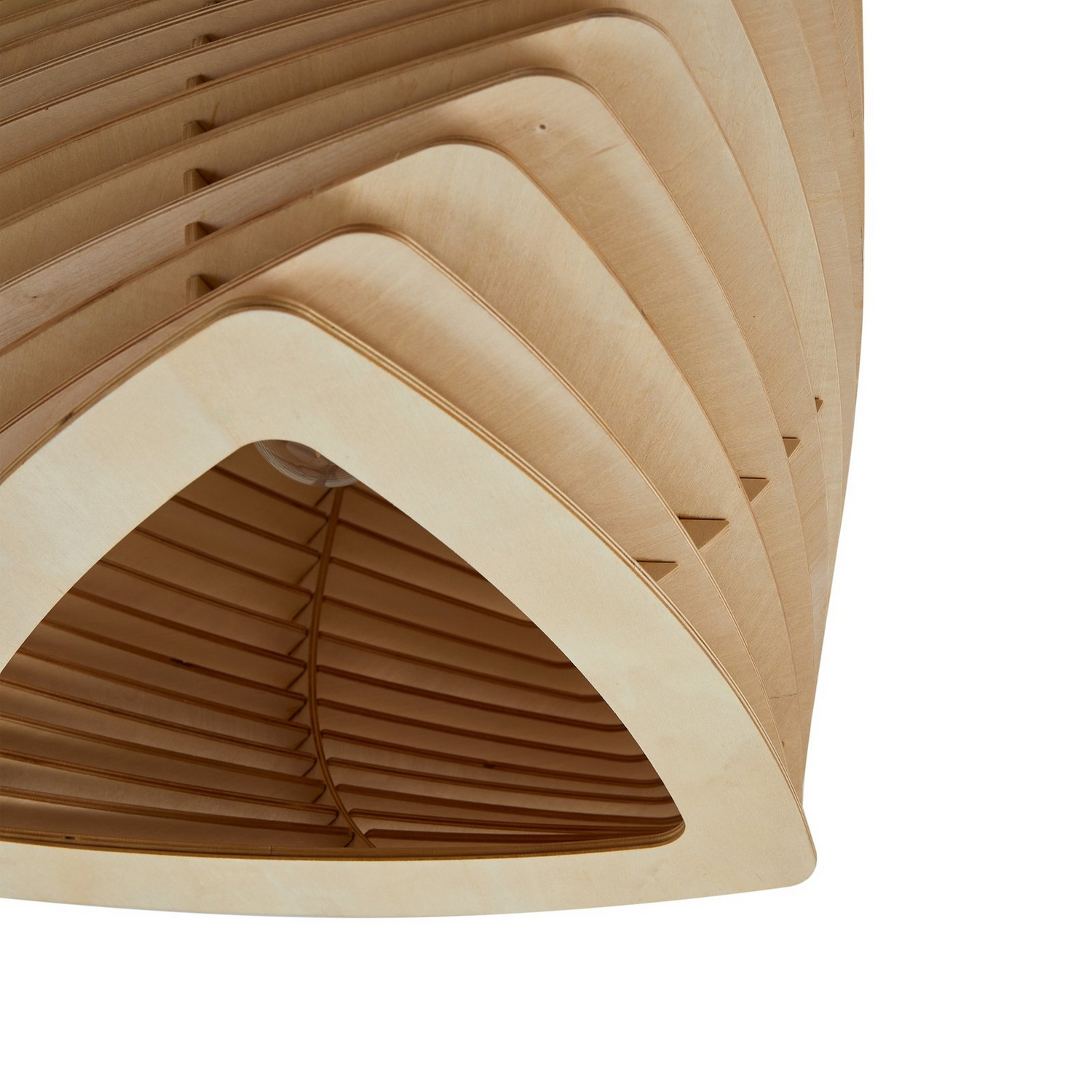 B-Ware Lindby Deckenleuchte Sanza Holzleuchte 50cm Schwarz Geschwungen Skandinavisch - 4251911795912