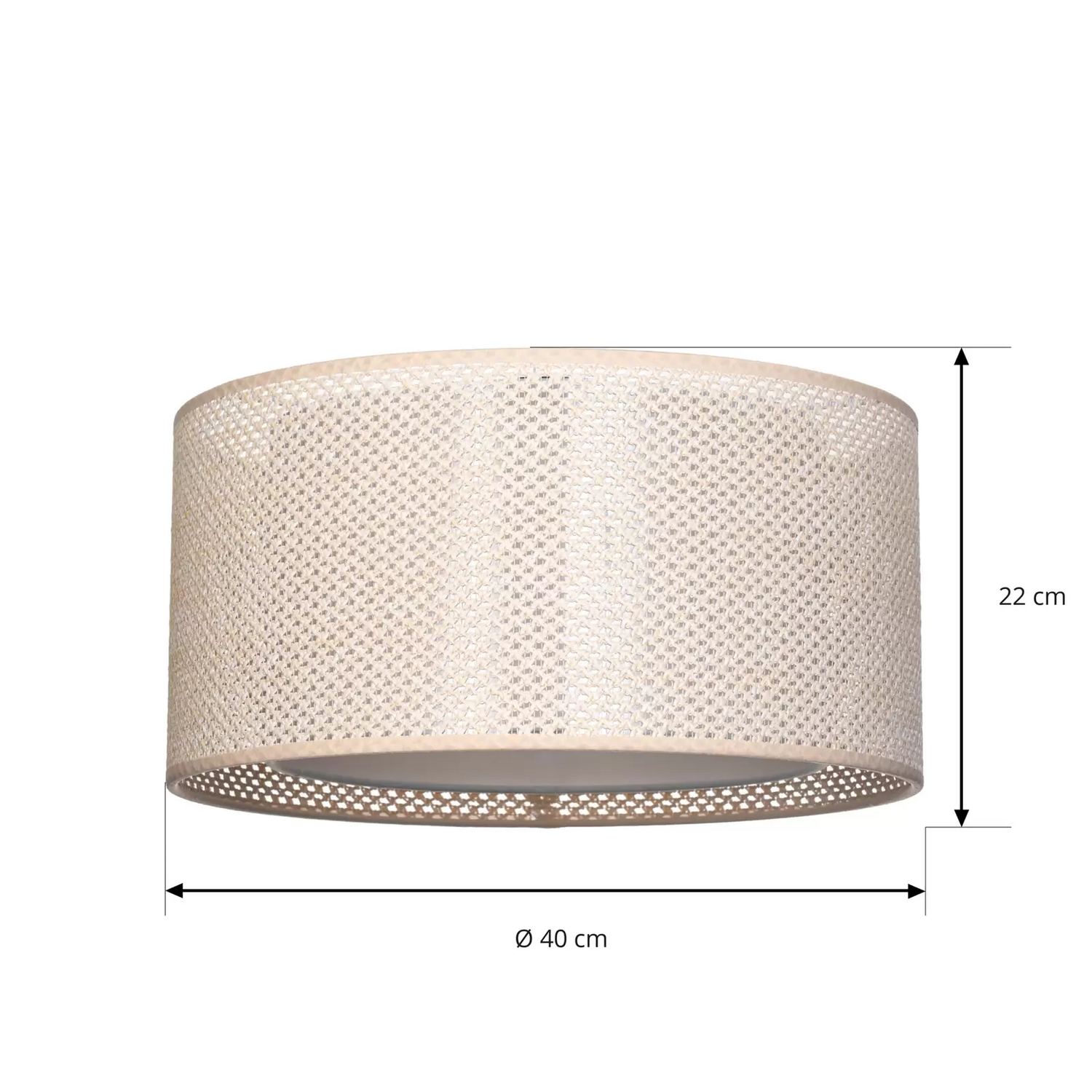 B-Ware Lindby Deckenleuchte Soula Deckenleuchte Lampe Licht ø40 Cm Beige Kunststoff E27