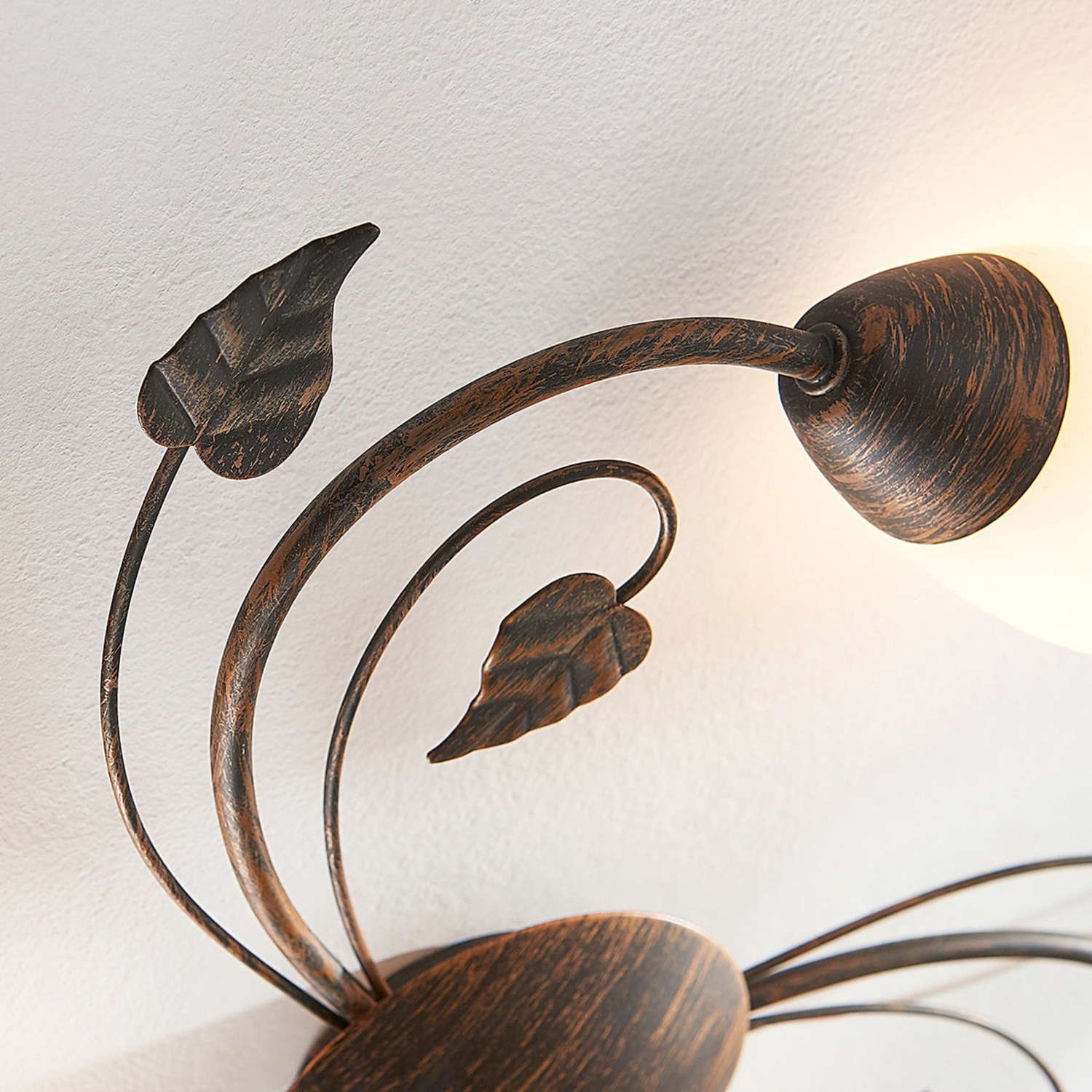 B-Ware Lindby Deckenleuchte Lampe Stefania Schwarz Gold Wohnraum Beleuchtung Blattform - 4251096534894