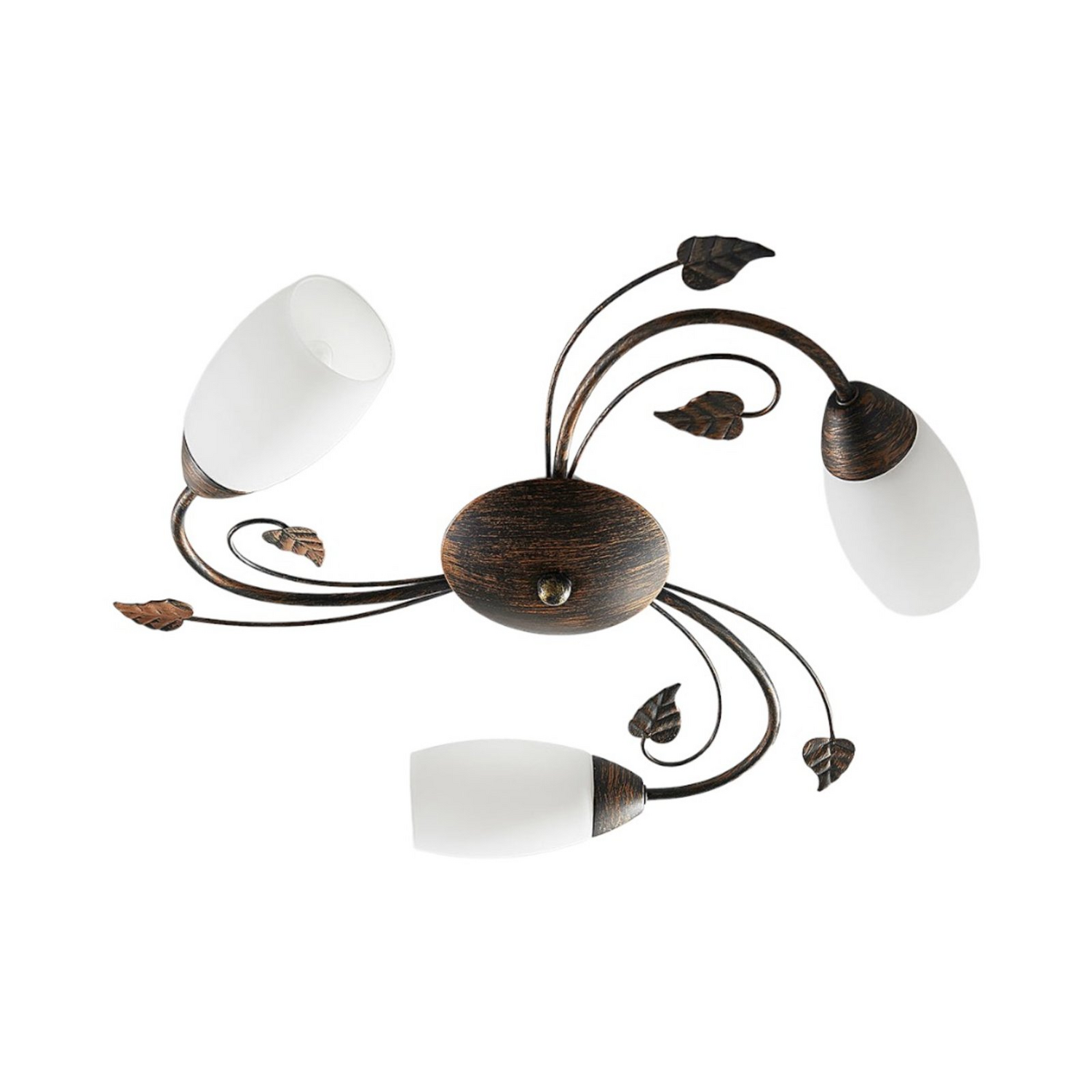 B-Ware Lindby Deckenleuchte Lampe Stefania Schwarz Gold Wohnraum Beleuchtung Blattform - 4251096534894