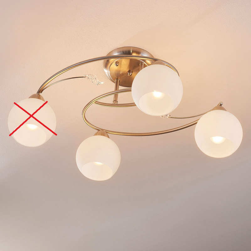 Lindby 4 Flammige Deckenlampe Deckenleuchte Leuchte Lampe Svean Siehe Text/Foto B-Ware - 4251096517231