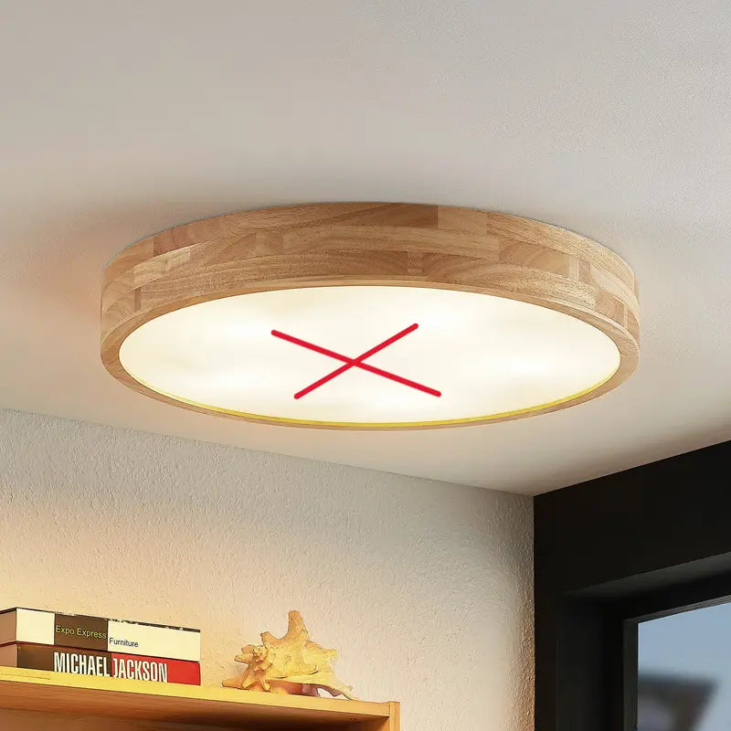 B-Ware Lindby Tanju Deckenlampe Lampe Leuchte E27 Eiche Hell Weiß ø60cm Siehe Text/F396 - 4251911729061