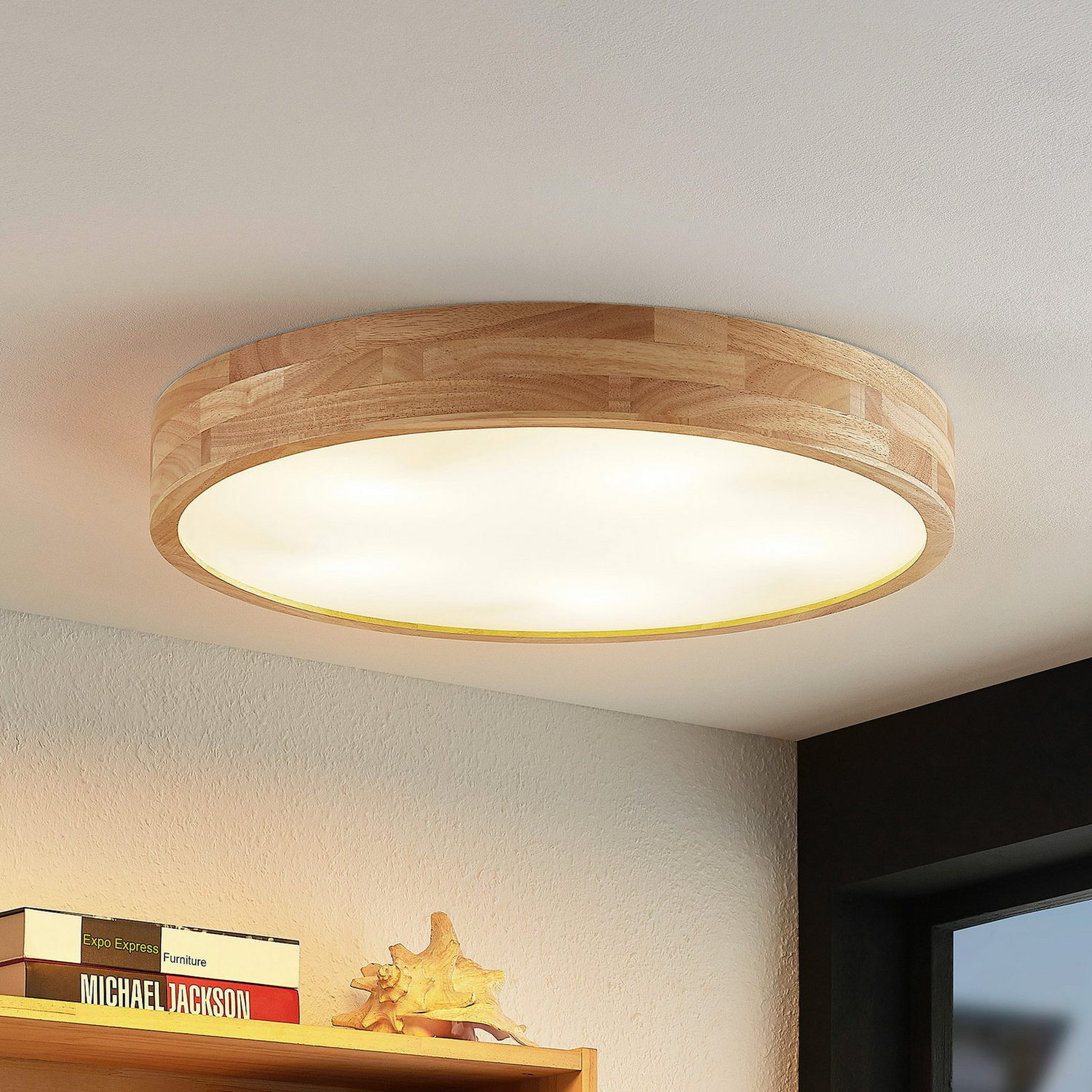 B-Ware Lindby Tanju Deckenlampe Deckenlicht Lampe Leuchte E27 Eiche Hell Siehe Text - 4251911729061
