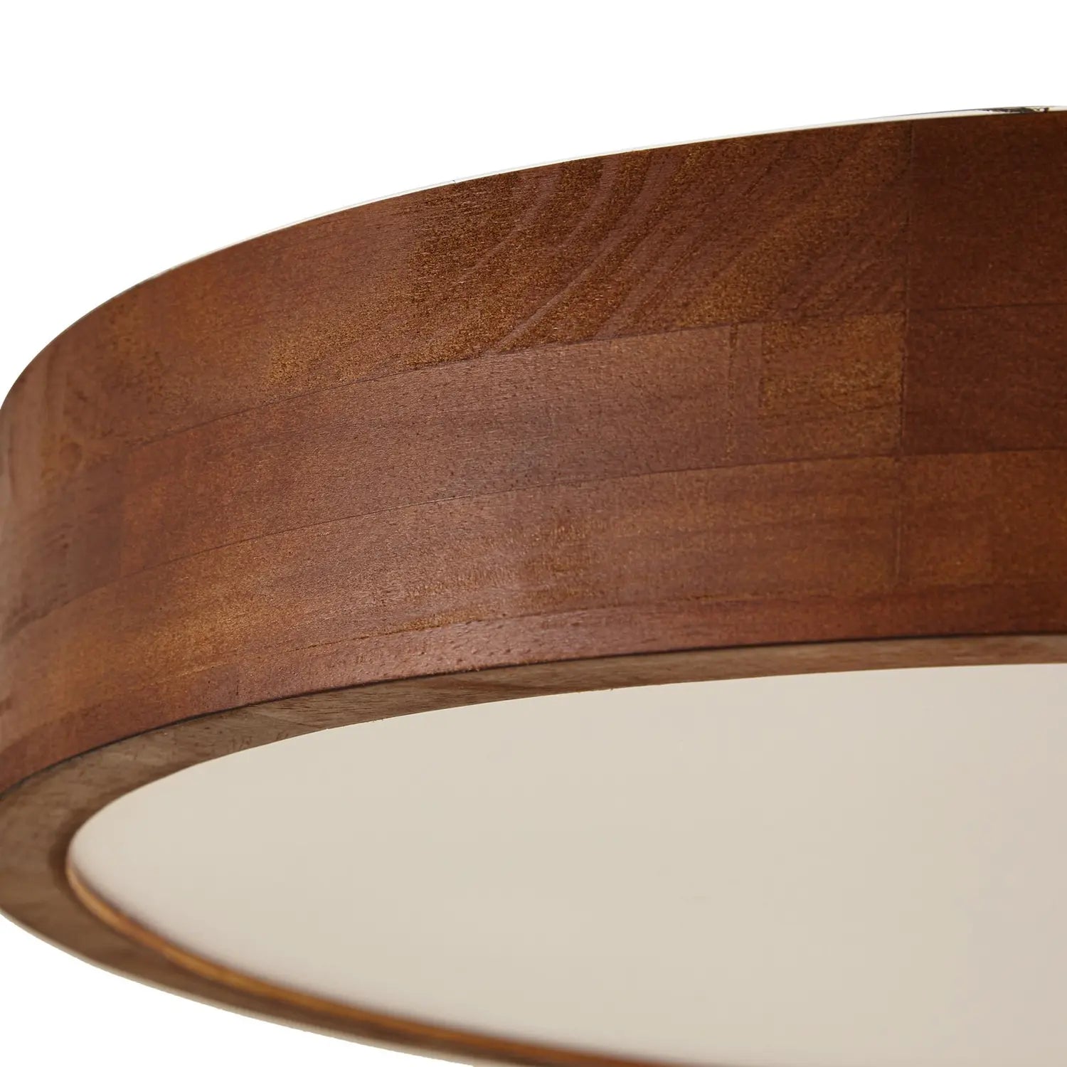 B-Ware Lindby Deckenleuchte Tanju Deckenlampe Leuchte Lampe E27 Walnussholz 4 Flg 50cm - 4255830902758
