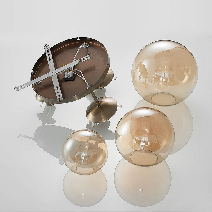 Lindby Teeja Deckenlampe 3 Glaskugeln Messing Deckenlampe Siehe Text/Foto B-Ware - 4251911746037