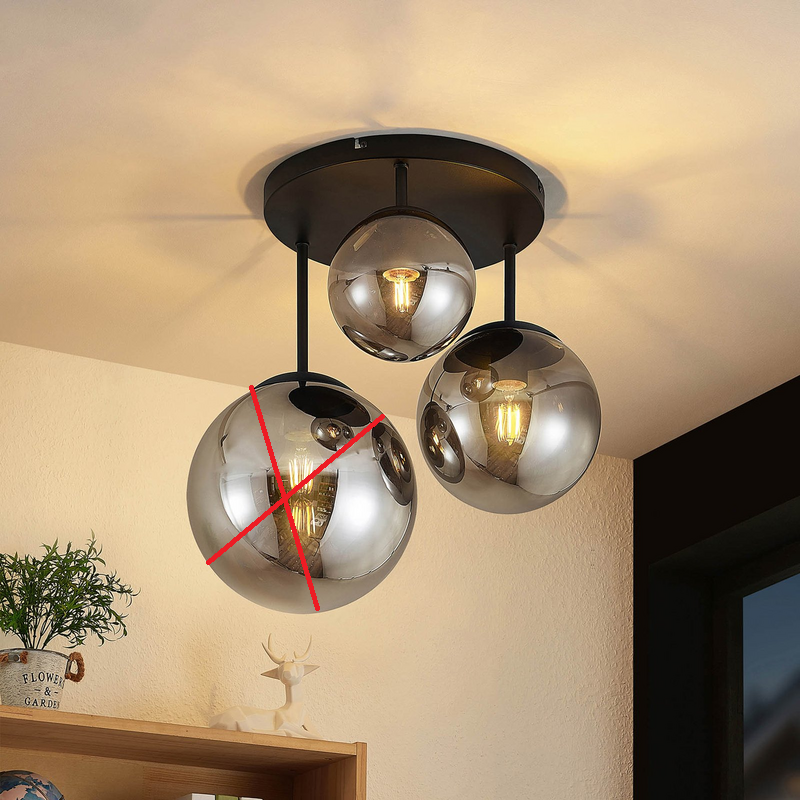 Lindby Teeja Deckenlampe Deckenleuchte Deckenlicht Glaskugeln Siehe Text/Foto B-Ware - 4251911746013