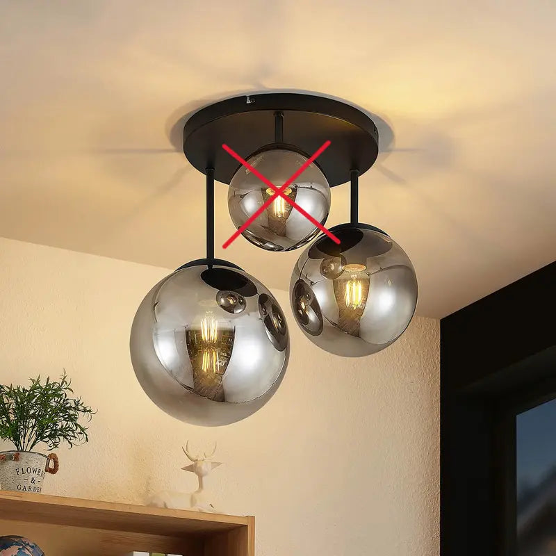 B-Ware Lindby Teeja Deckenlampe Deckenleuchte Deckenlicht 3 Rauchgrau Siehe Text/Foto - 4251911746013