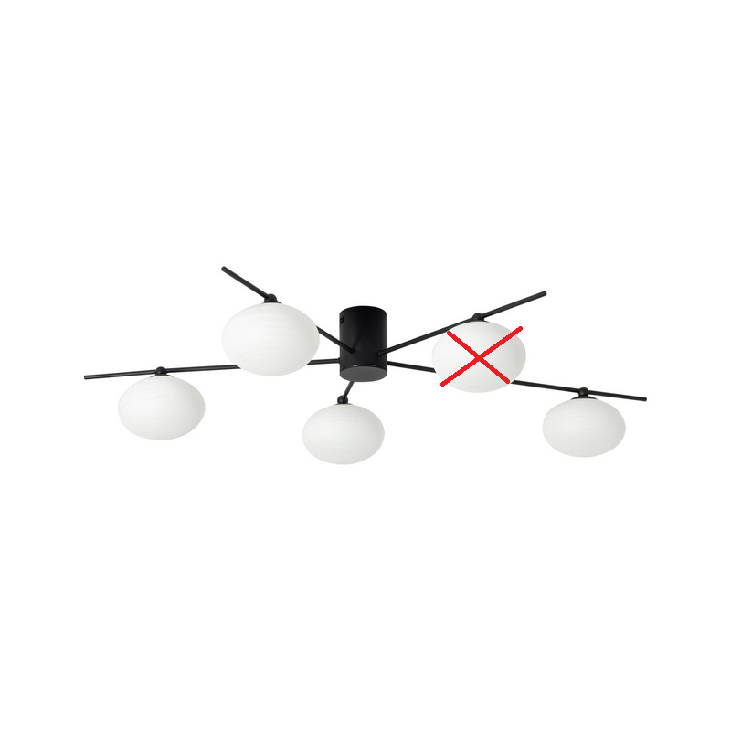 Lindby Deckenleuchte Valisa schwarz 5-flammig Deckenlampe Lampe SIEHE TEXT/FOTO - 4251911785661