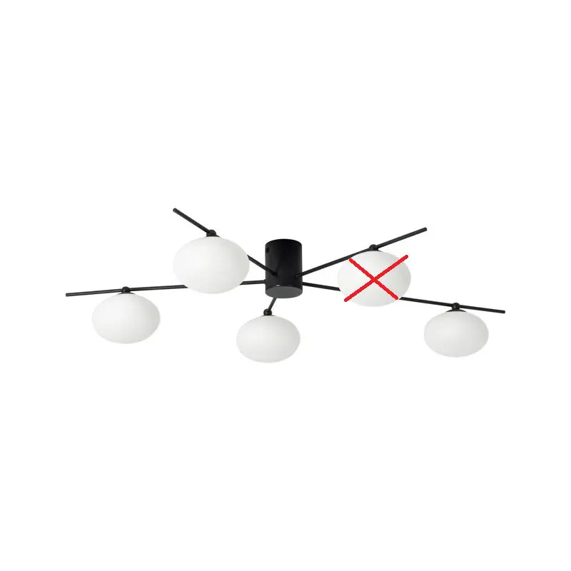 B-Ware Lindby Deckenleuchte Valisa Schwarz 5 Flammig Deckenlampe Lampe Siehe Text/Foto - 4251911785661