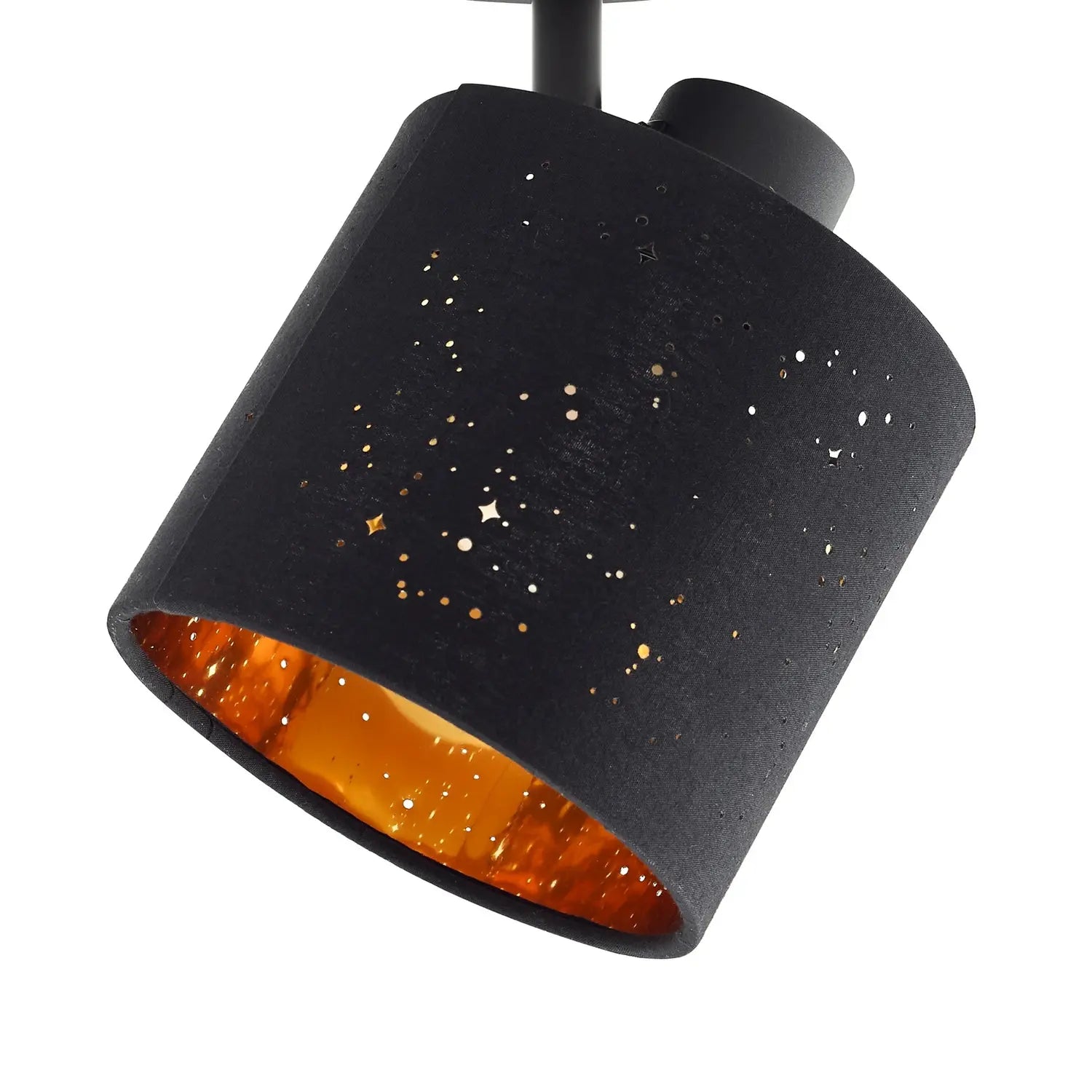 B-Ware Lindby Deckenleuchte Deckenlampe Vasilia Schwarz Gold Stoff Metall 3 Flammig E14 - 4251911791372