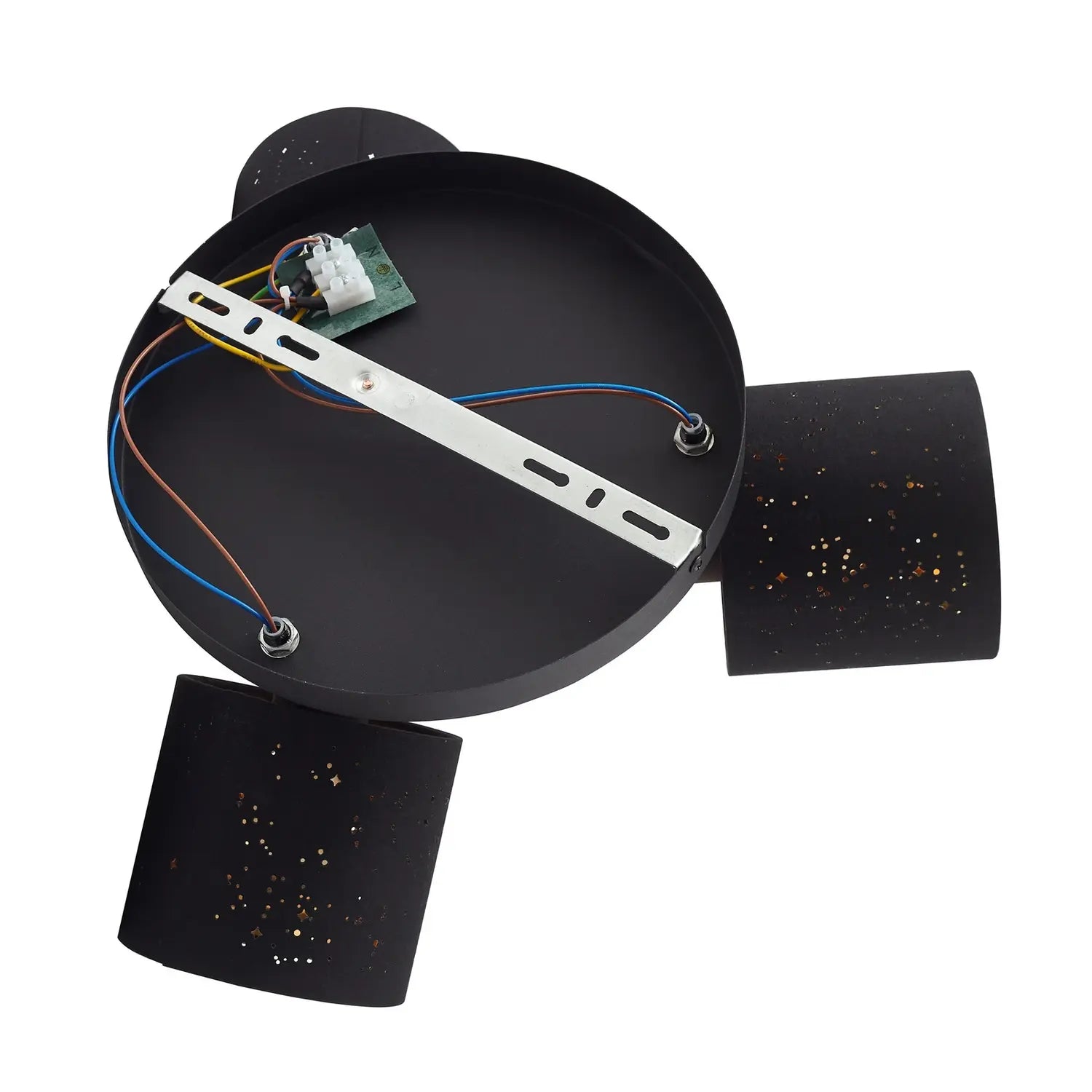 B-Ware Lindby Deckenleuchte Deckenlampe Vasilia Schwarz Gold Stoff Metall 3 Flammig E14 - 4251911791372
