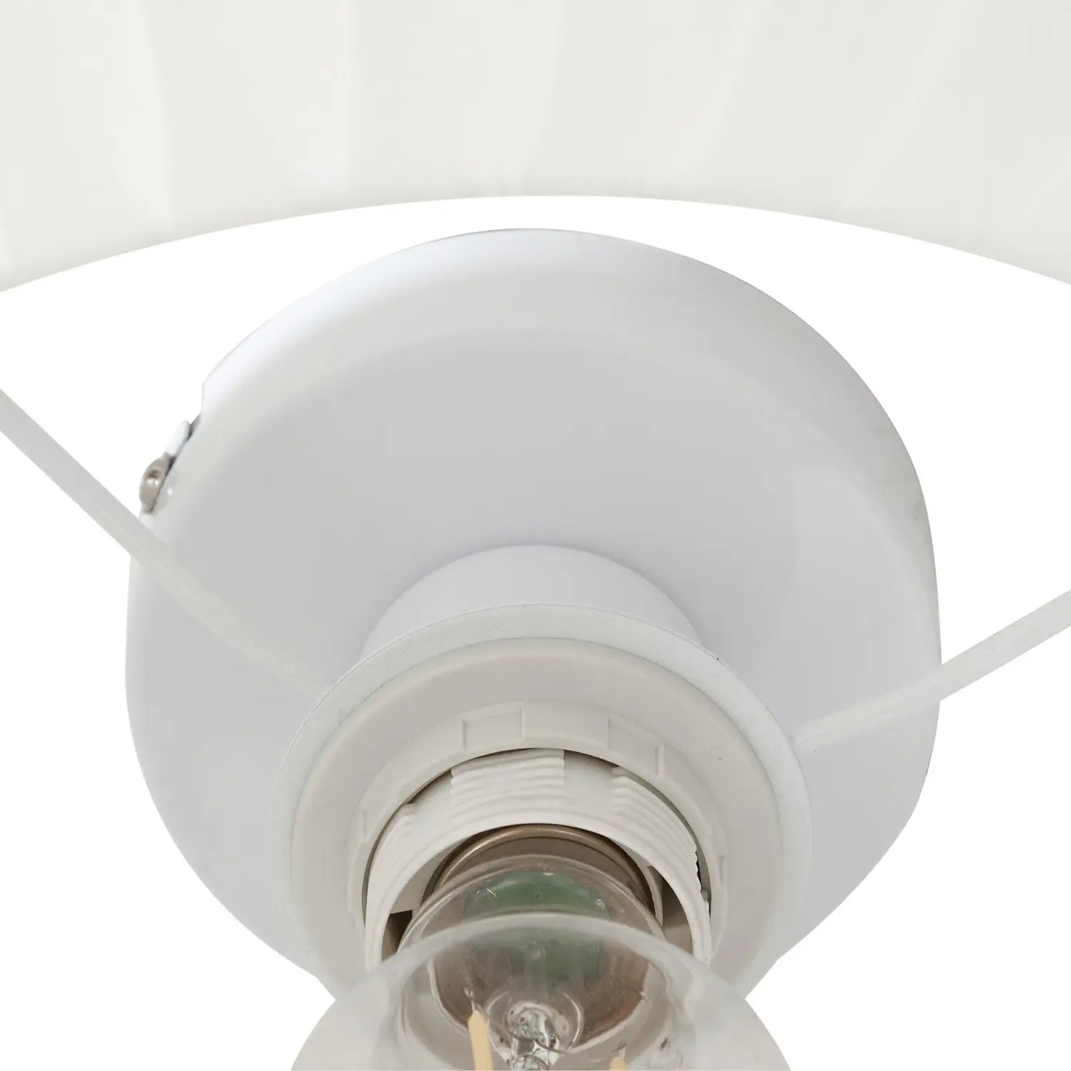 B-Ware Lindby Deckenleuchte Lampe Hauptlicht Virelle Weiß Textil ø 40 Cm E27 - 4255830903731