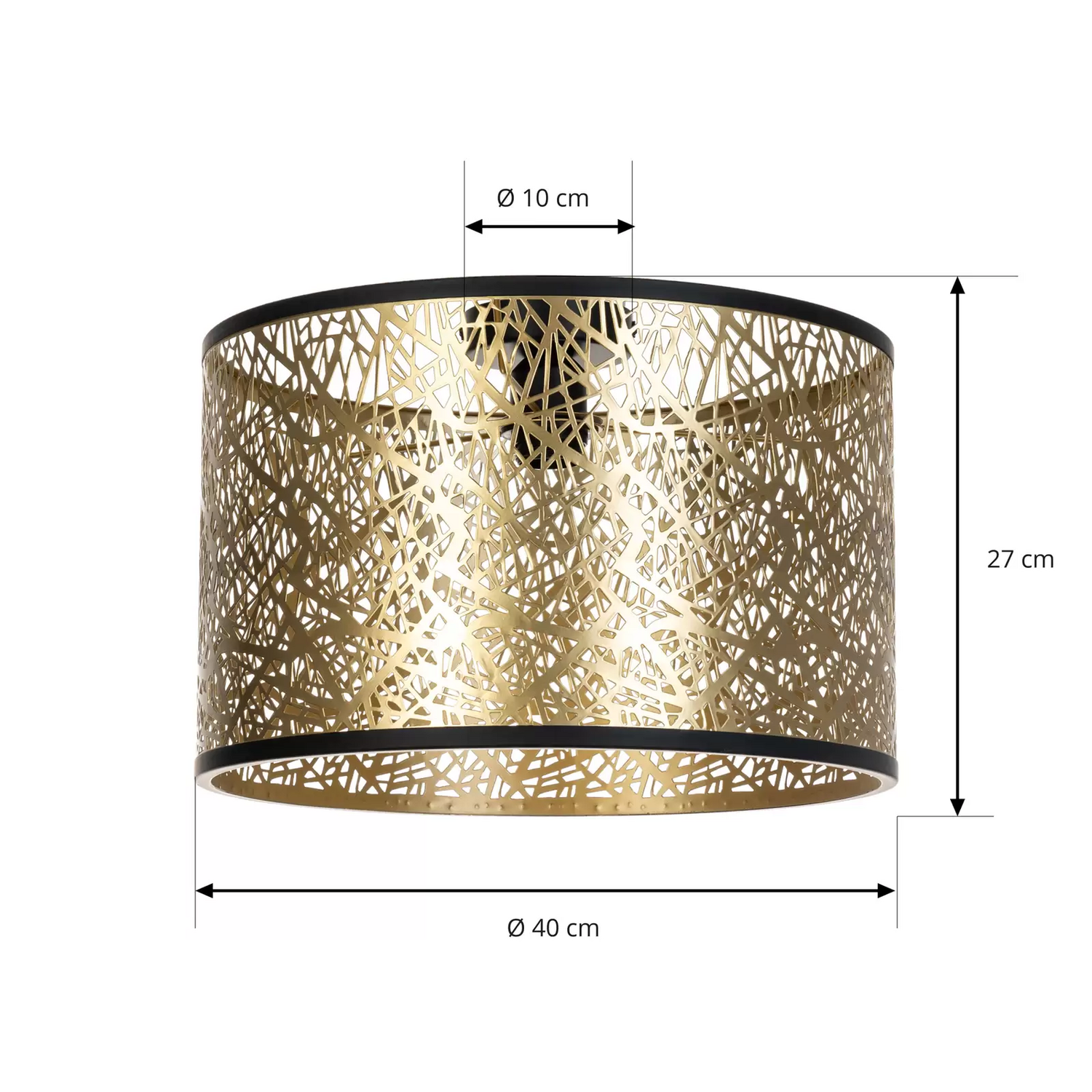 B-Ware Lindby Yonah Deckenleuchte Deckenlampe Hängeleuchte Lampe Metall Schwarz Gold - 4251911765236