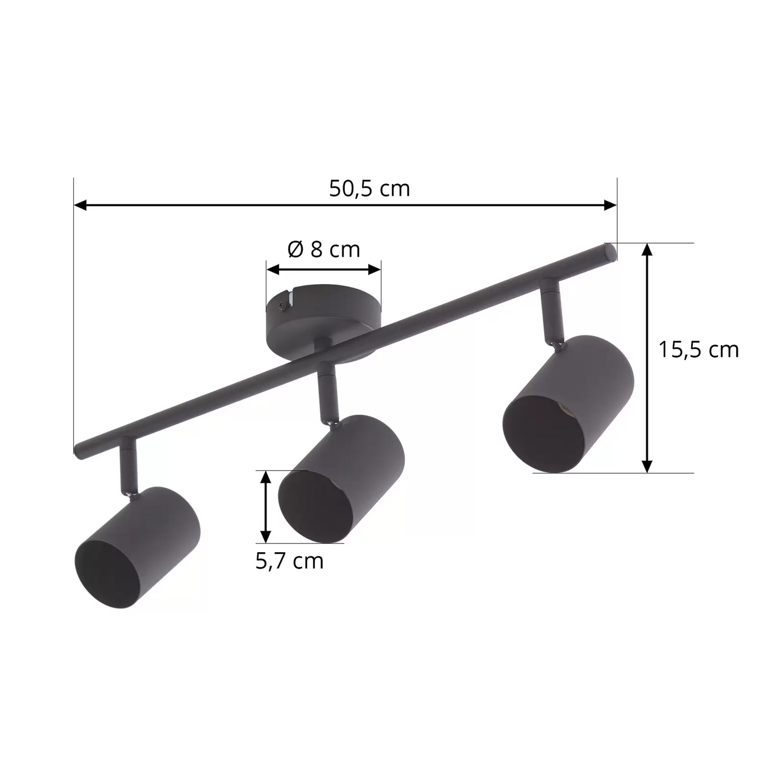 B-Ware Lindby Jorell Deckenspot Schmal Schwarz Deckenlampe Deckenleuchte Lampe 2 Stück - 4251911773019