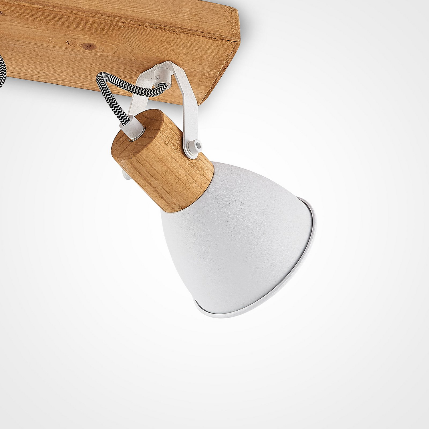 B-Ware Lindby Merela Deckenlampe Deckenlicht Deckenstrahler Lampe Holz Zweiflammig E14