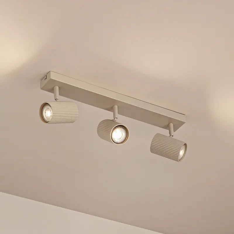 Lindby Deckenspots Kardis LED Strahler 3-flg dimmbar beige 45x6cm Metall GU10 - 4255830903991