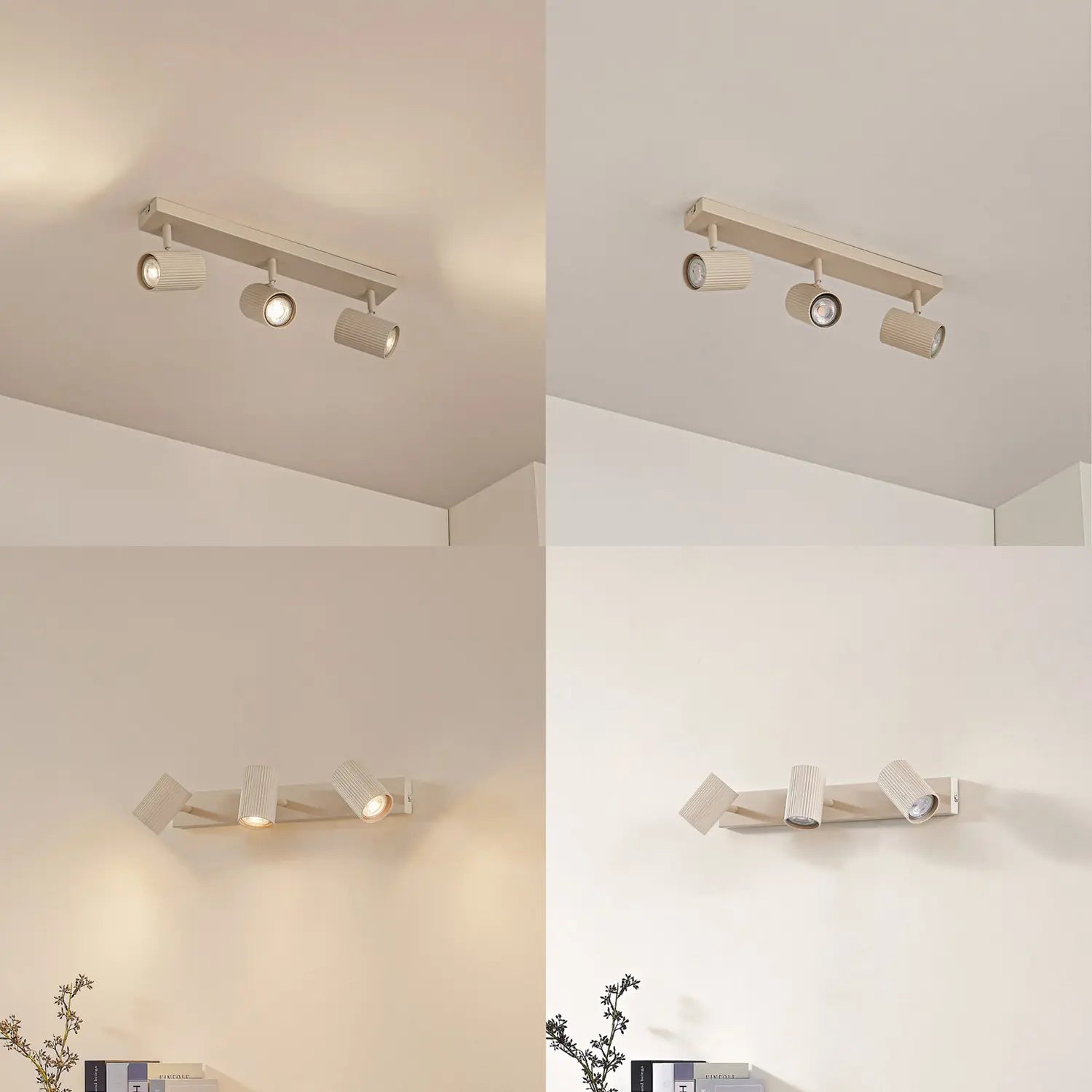 B-Ware Lindby Deckenspots Strahler Kardis Beige 3 Flammig Metall Gu10 Led Beleuchtung