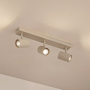 B-Ware Lindby Deckenspots Strahler Kardis beige 3-flammig Metall GU10 LED Beleuchtung