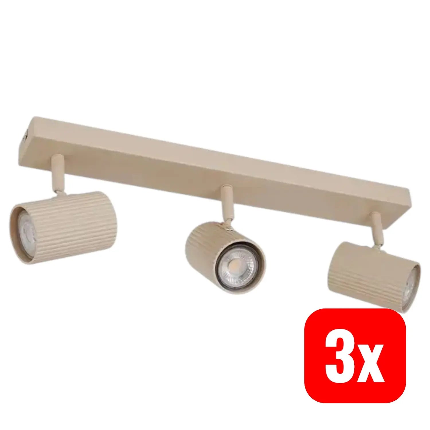 B-Ware Lindby Deckenspots Strahler Kardis Beige 3 Flammig Metall Gu10 Led 3 Stück - 4255830903991