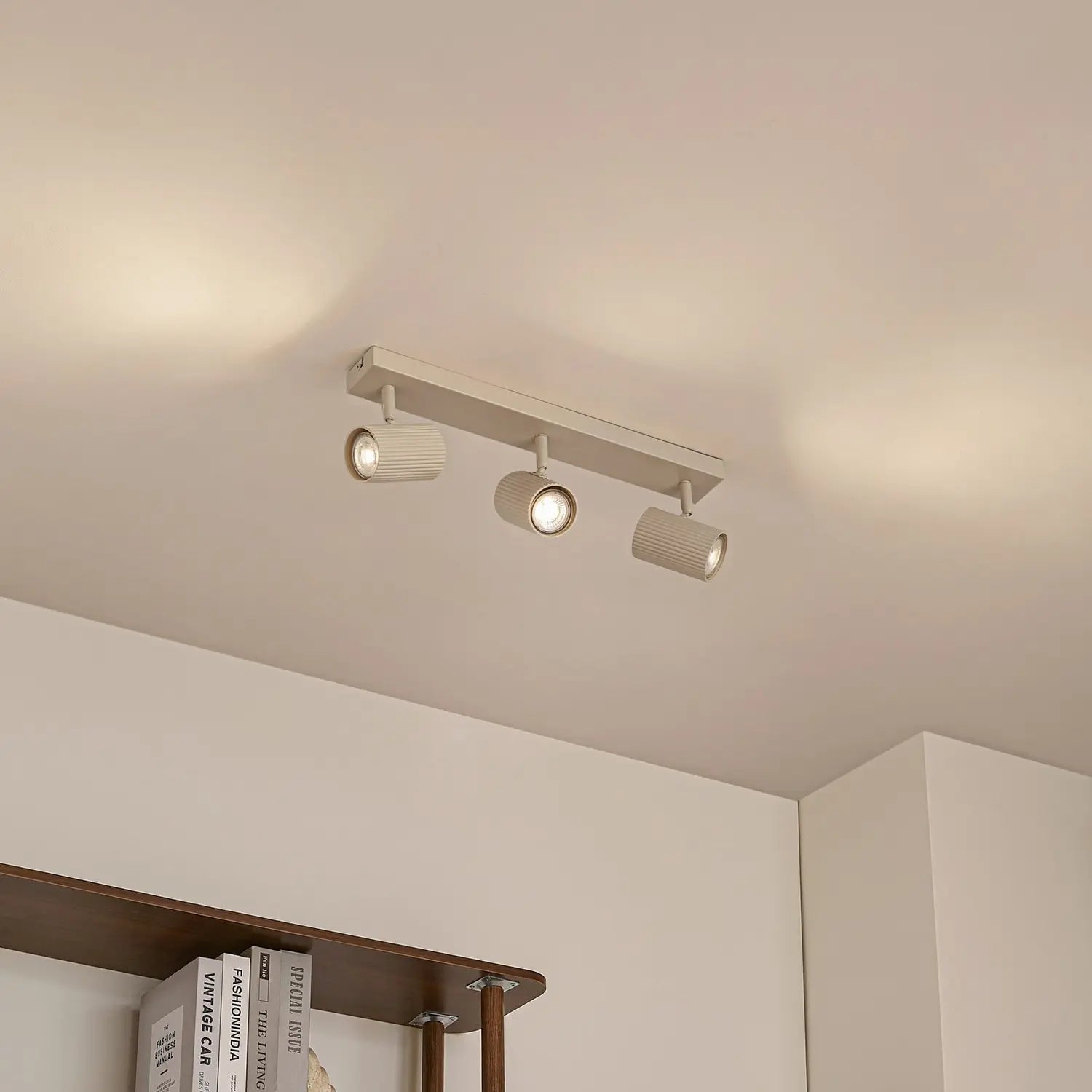 B-Ware Lindby Deckenspots Strahler Kardis Beige 3 Flammig Metall Gu10 Led Beleuchtung