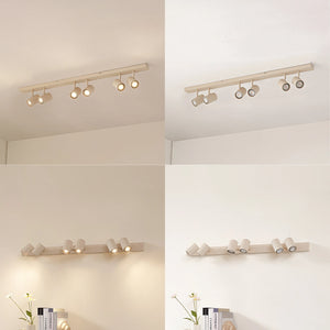 B-Ware Lindby Deckenspots Spotleuchte Kardis beige 6-flammig Metall LED GU10 100 cm