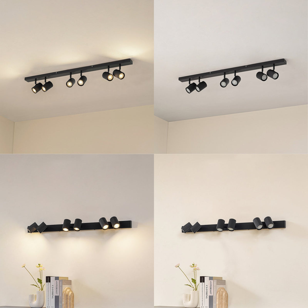 Lindby Deckenspots Strahler GU10 Kardis dunkelgrau Metall 6flg Beleuchtung - 4255830903984