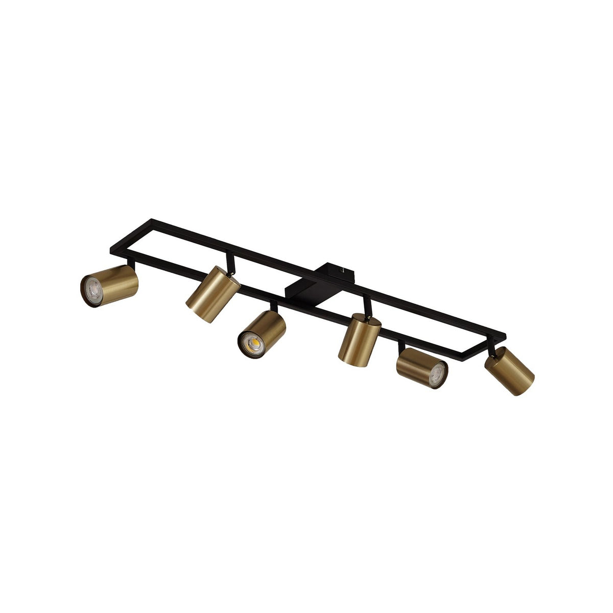 Lindby Deckenstrahler Strahler Bravius messing 6-flammig Eisen - 4255830902772