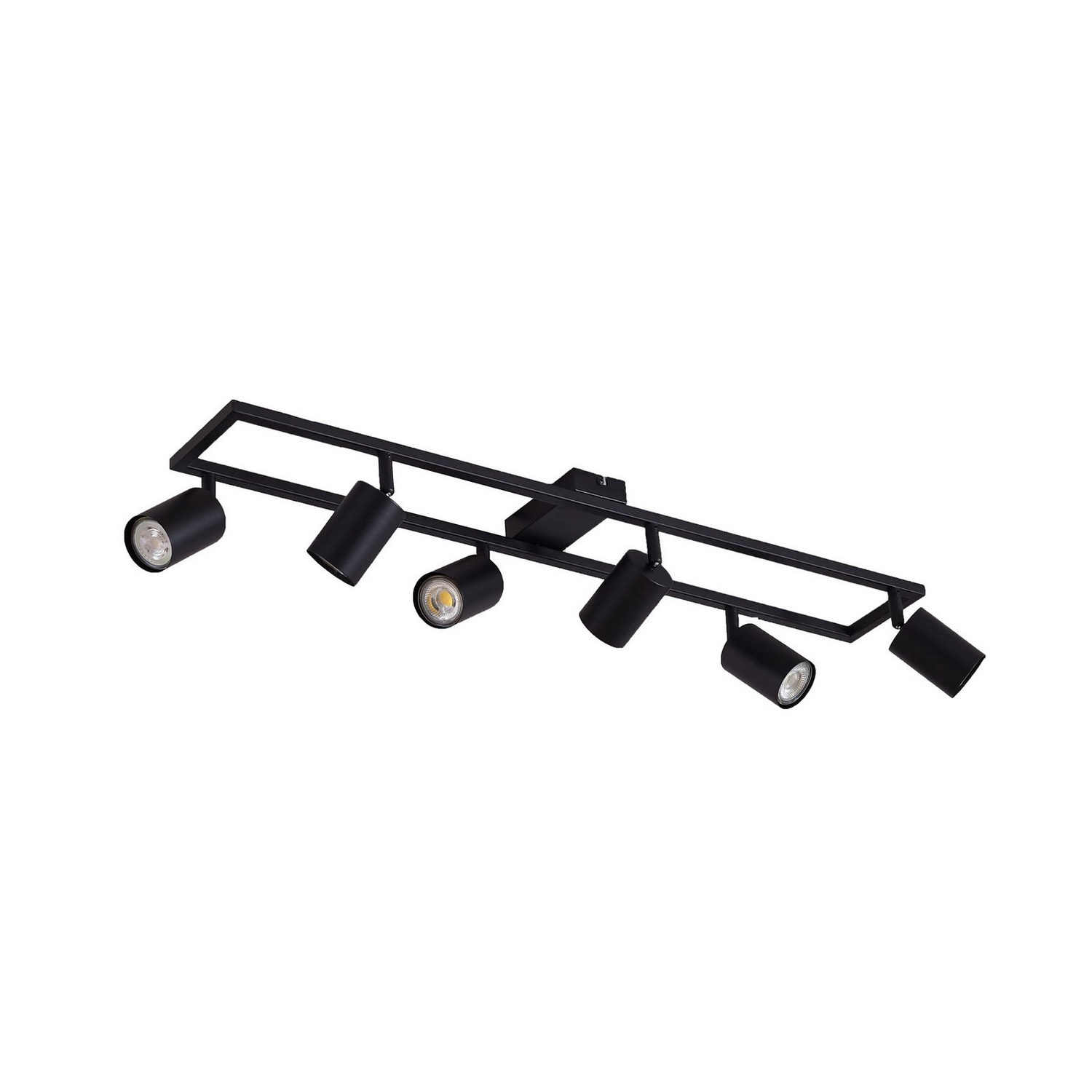 B-Ware Lindby Deckenstrahler Strahler Bravius Schwarz 6 Flammig Eisen