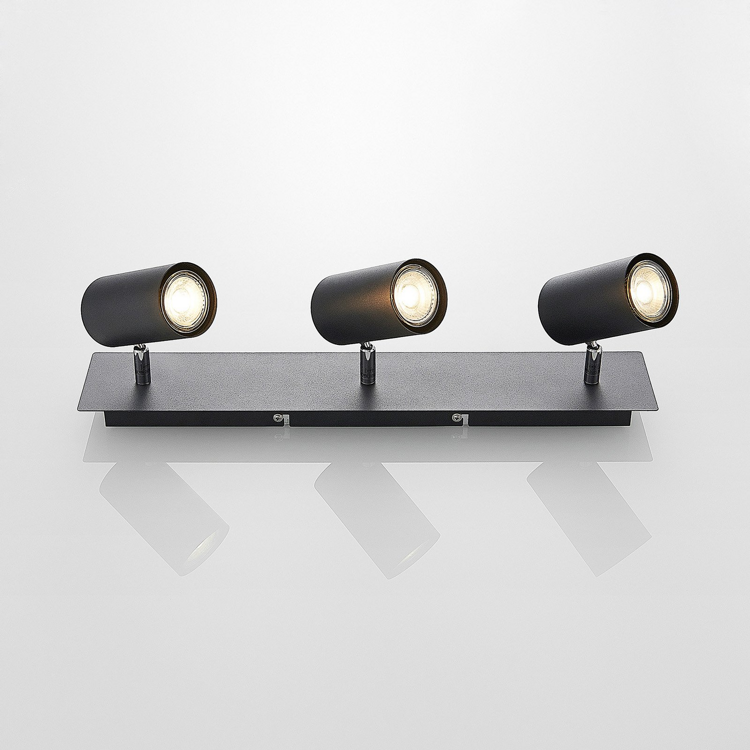 Spot de plafond Lindby Joffrey de qualité B, lampe de plafond, plafonnier, 3 lumières, noir 