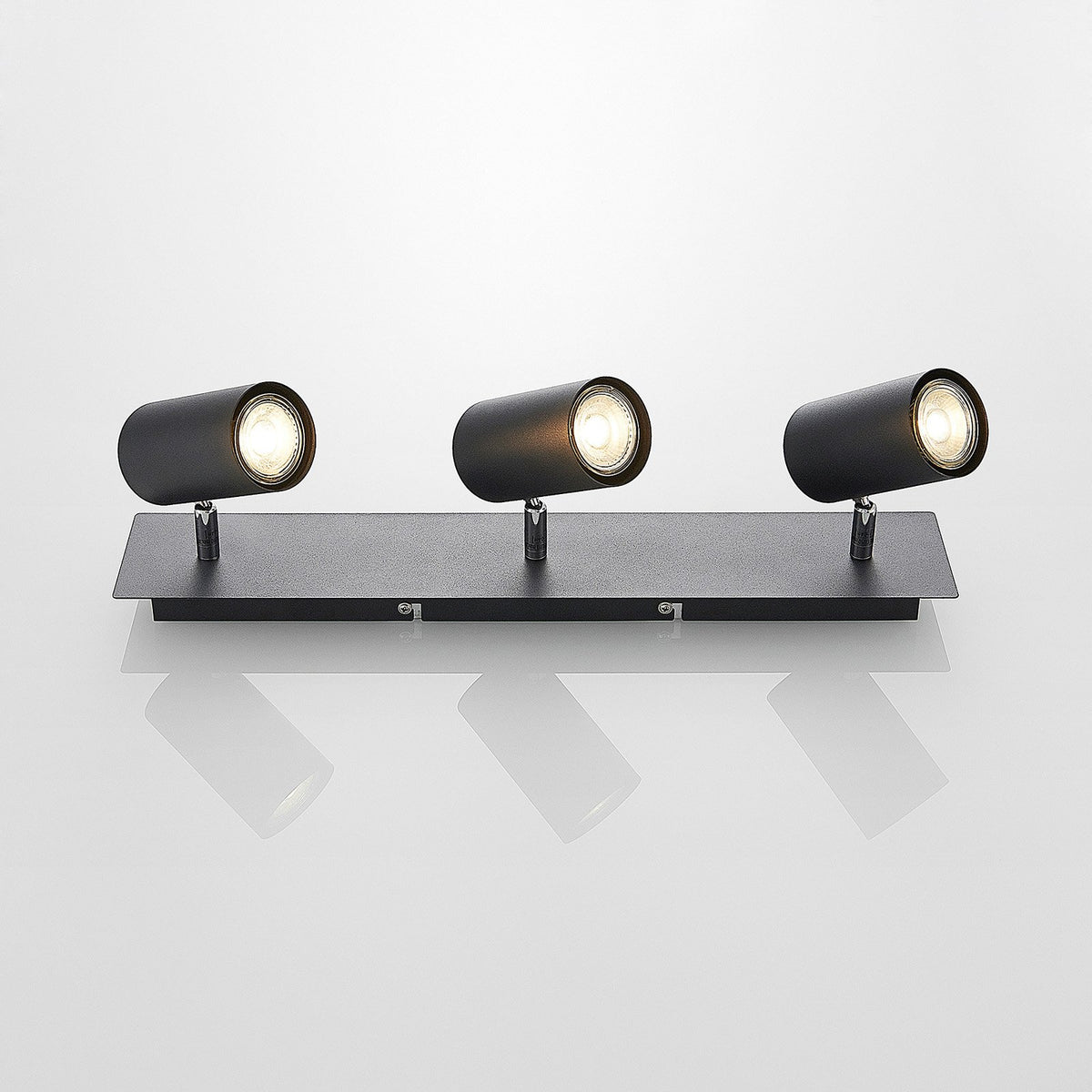 Lindby Deckenstrahler Joffrey Deckenleuchte Deckenlampe schwarz 49cm 3-flg GU10 - 42510965725990