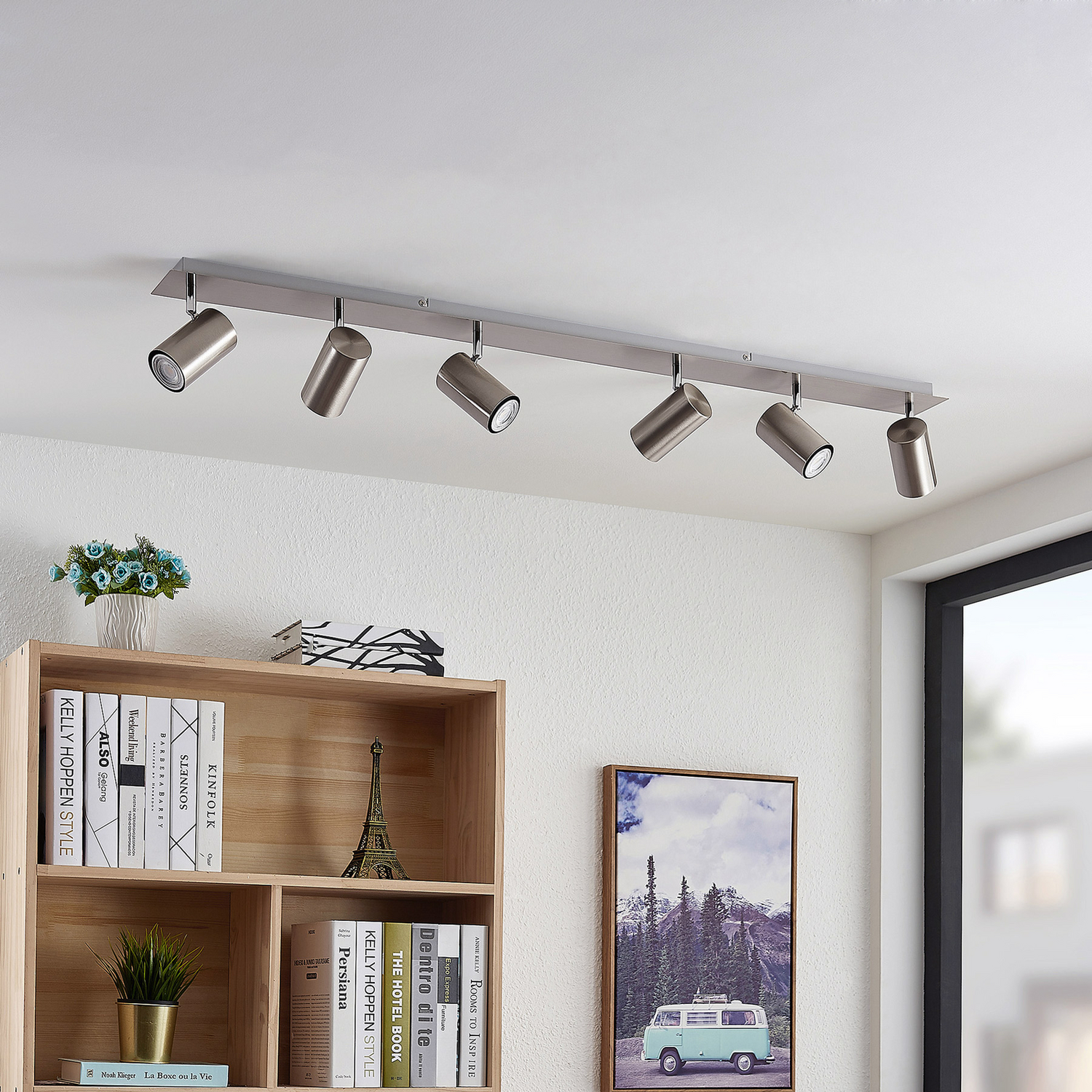 B-Ware Lindby Joffrey Deckenstrahler Deckenleuchte Deckenlampe Leuchte Led 6 Fl. Nickel - 4251911728613