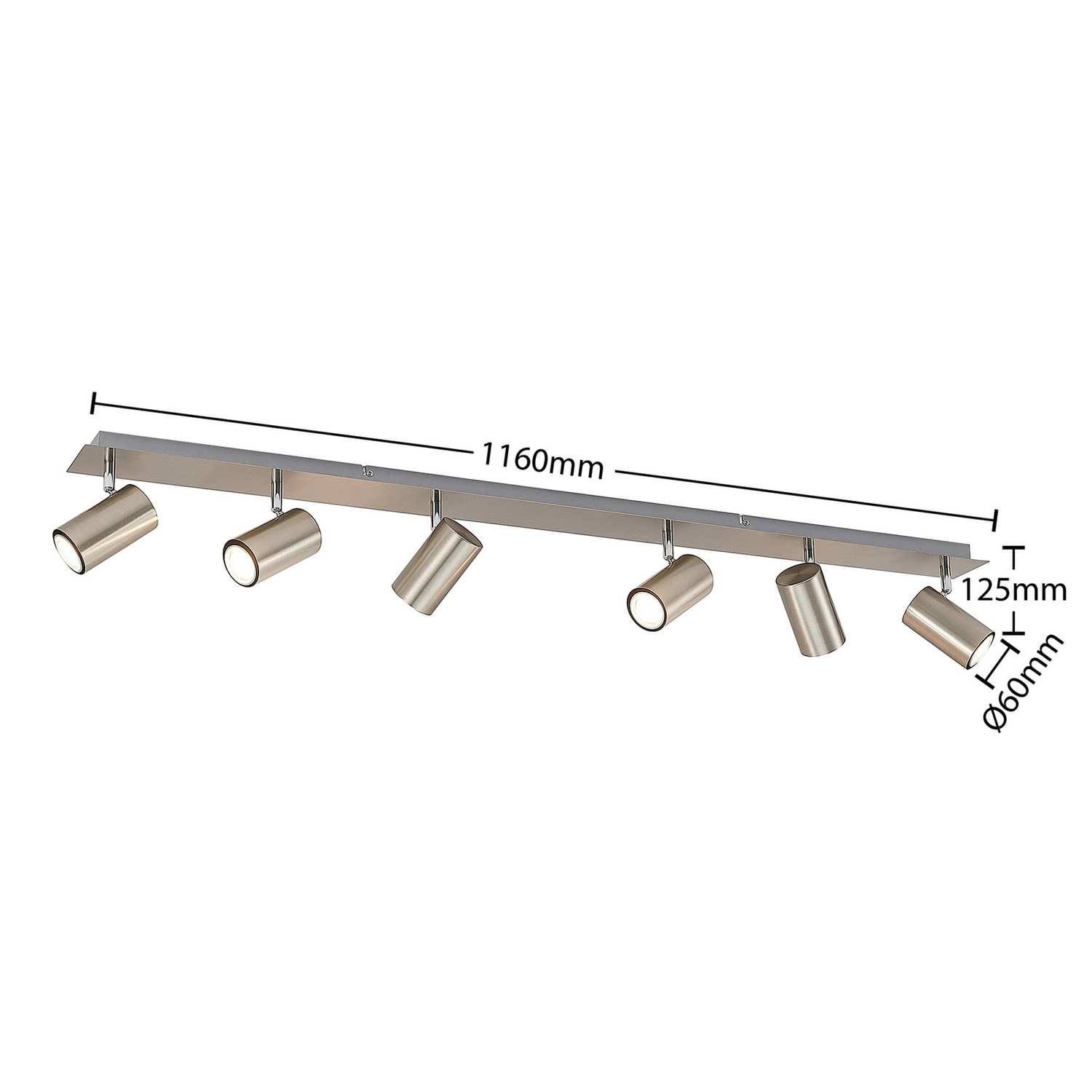 B-Ware Lindby Joffrey Deckenstrahler Deckenleuchte Deckenlampe Leuchte Led 6 Fl. Nickel - 4251911728613