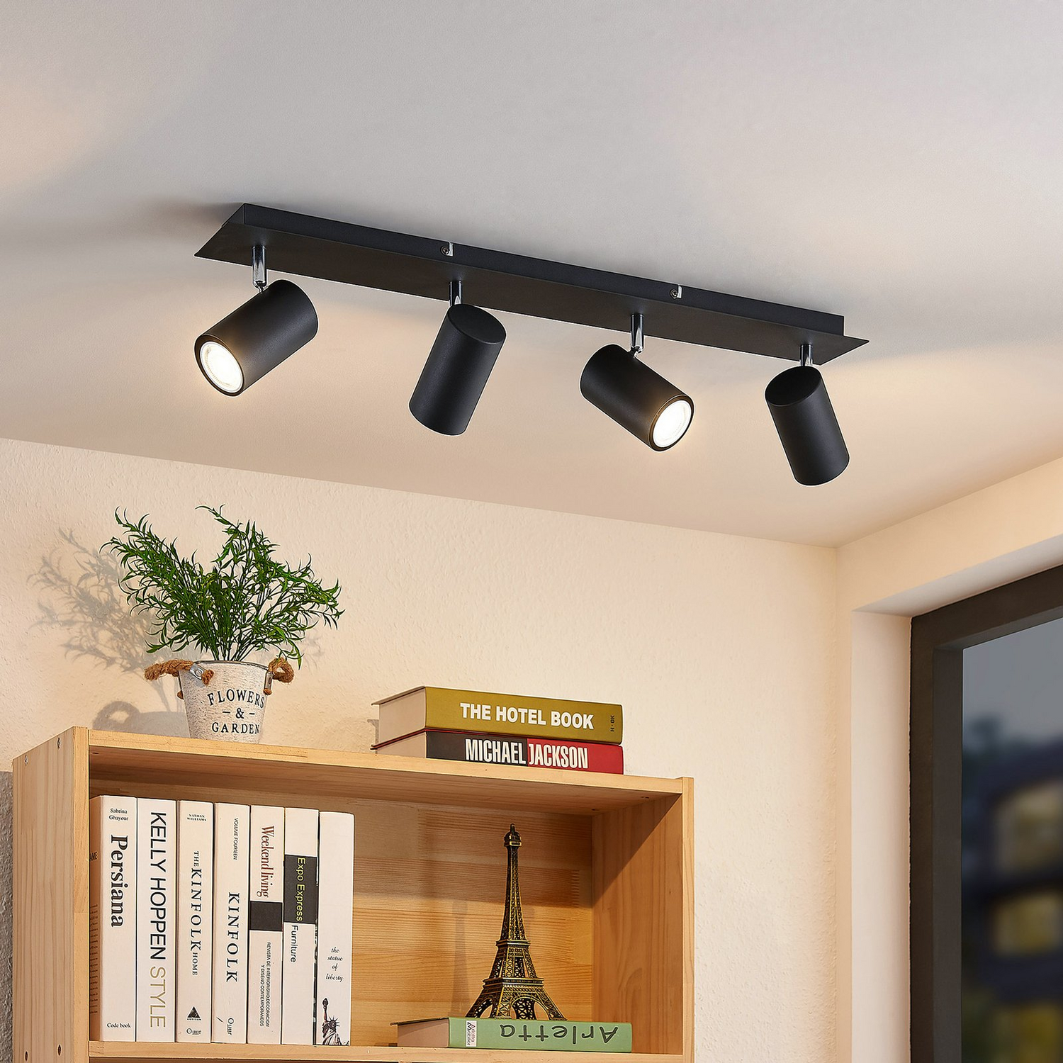 B-Ware Lindby Joffrey Deckenstrahler Deckenlampe Deckenleuchte Lampe 4 Fl 70 Cm Schwarz