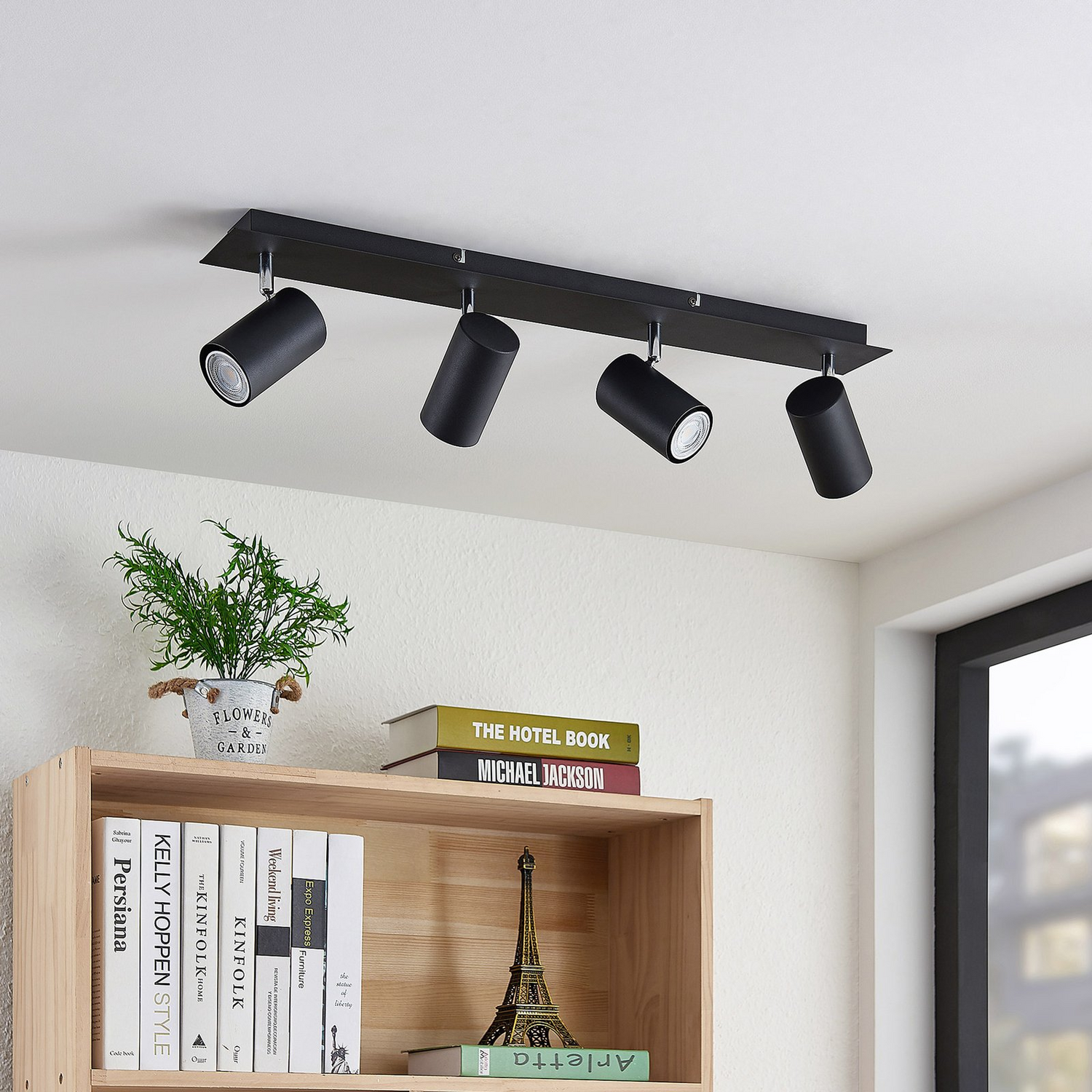 B-Ware Lindby Joffrey Deckenstrahler Deckenlampe Deckenleuchte Lampe 4 Fl 70 Cm Schwarz