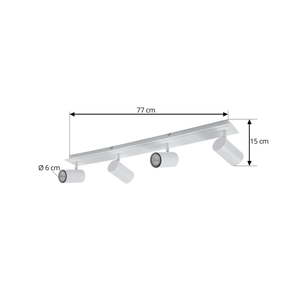 B-Ware Lindby Deckenstrahler Joffrey Deckenlampe Deckenleuchte 80 Cm Weiß 4 Flg. Gu10
