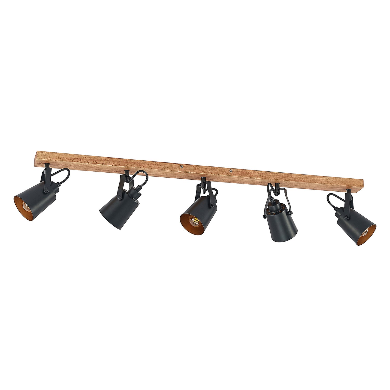 B-Ware Lindby Deckenstrahler Strahler Kimban Holz Metall 5 Flammig 106 Cm Schwarz E14 - 4251911706802